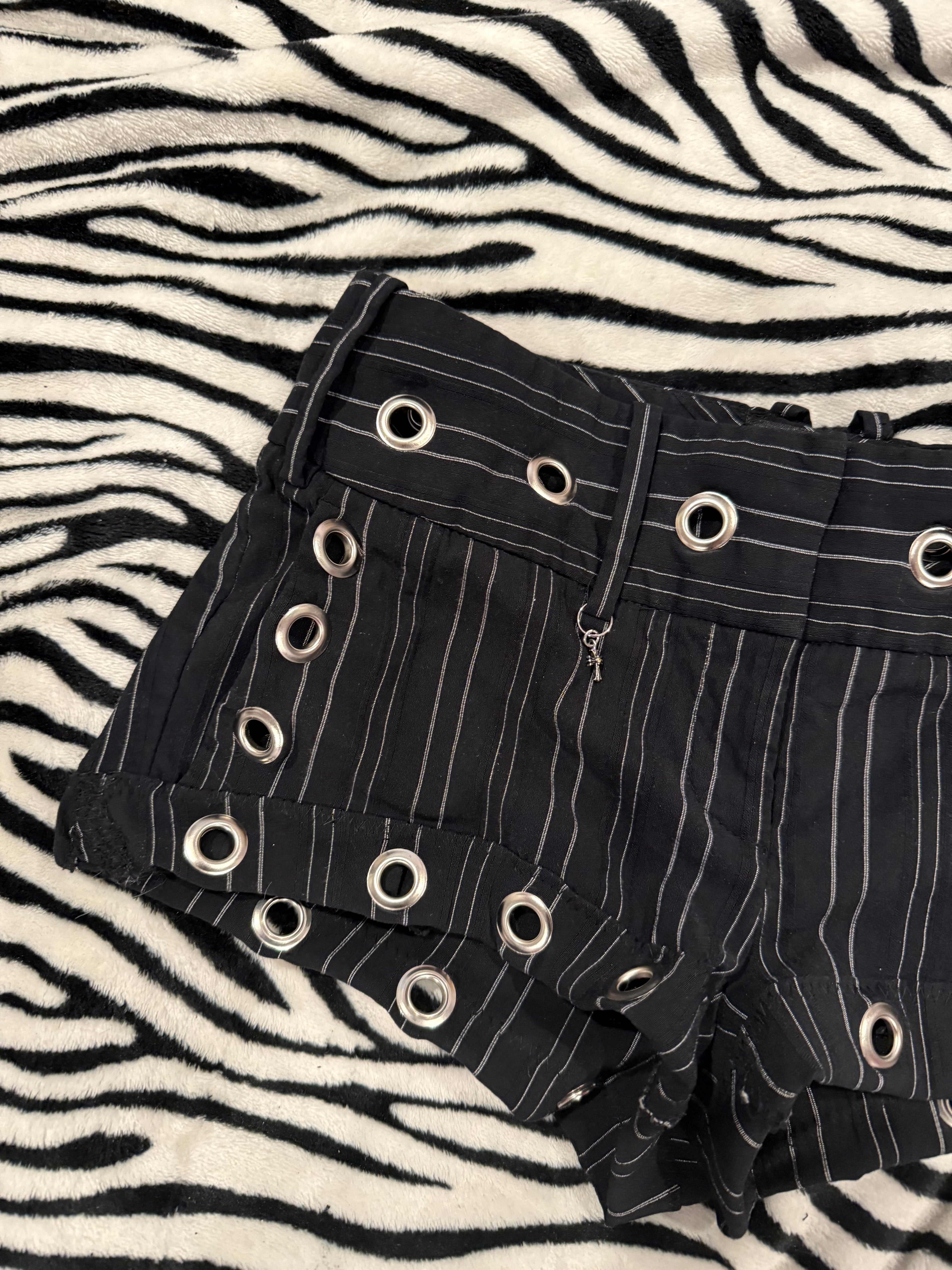 pinstripe micro shorts size xxs/xs