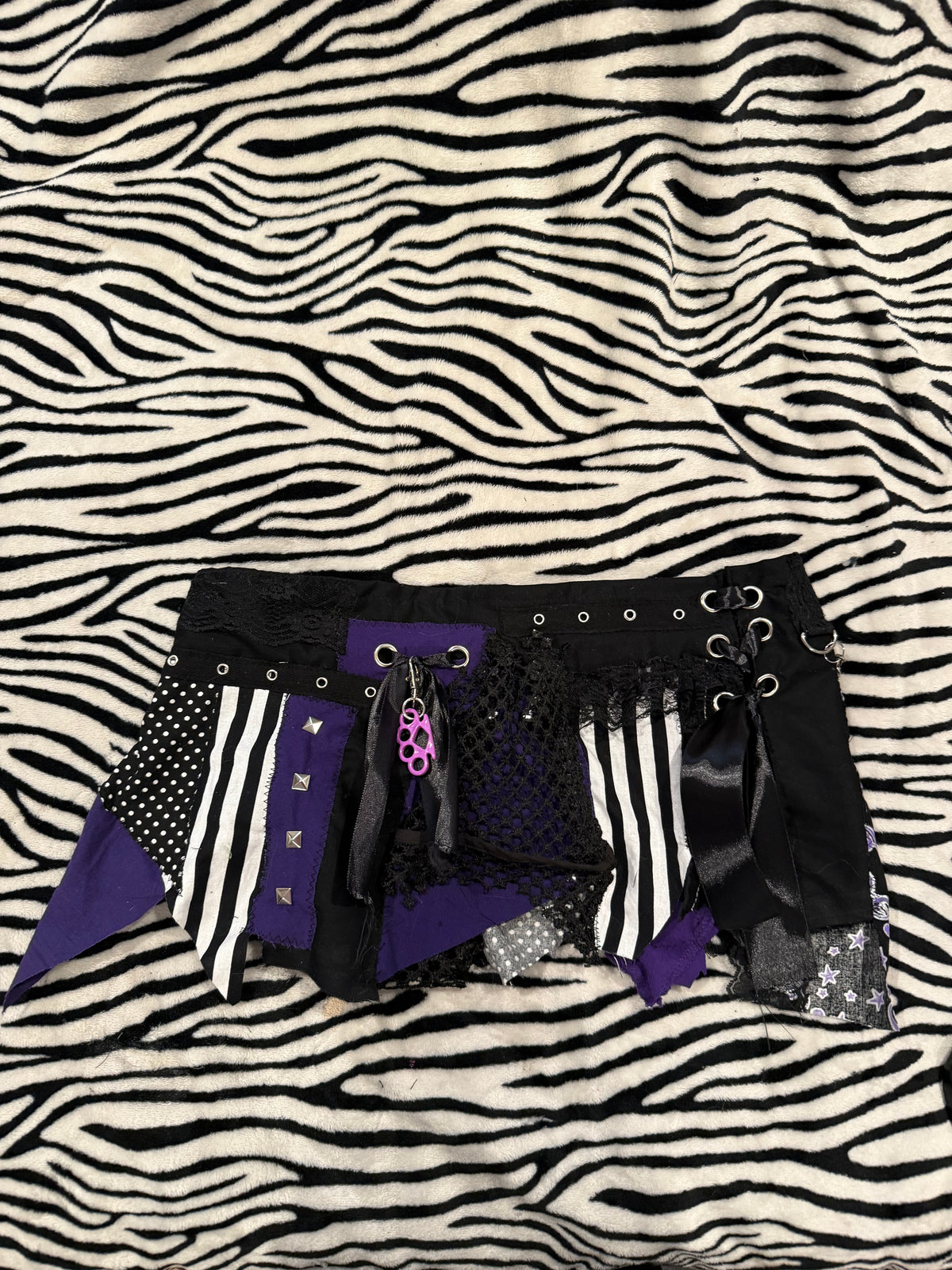 purple scrap skirt size xs/s