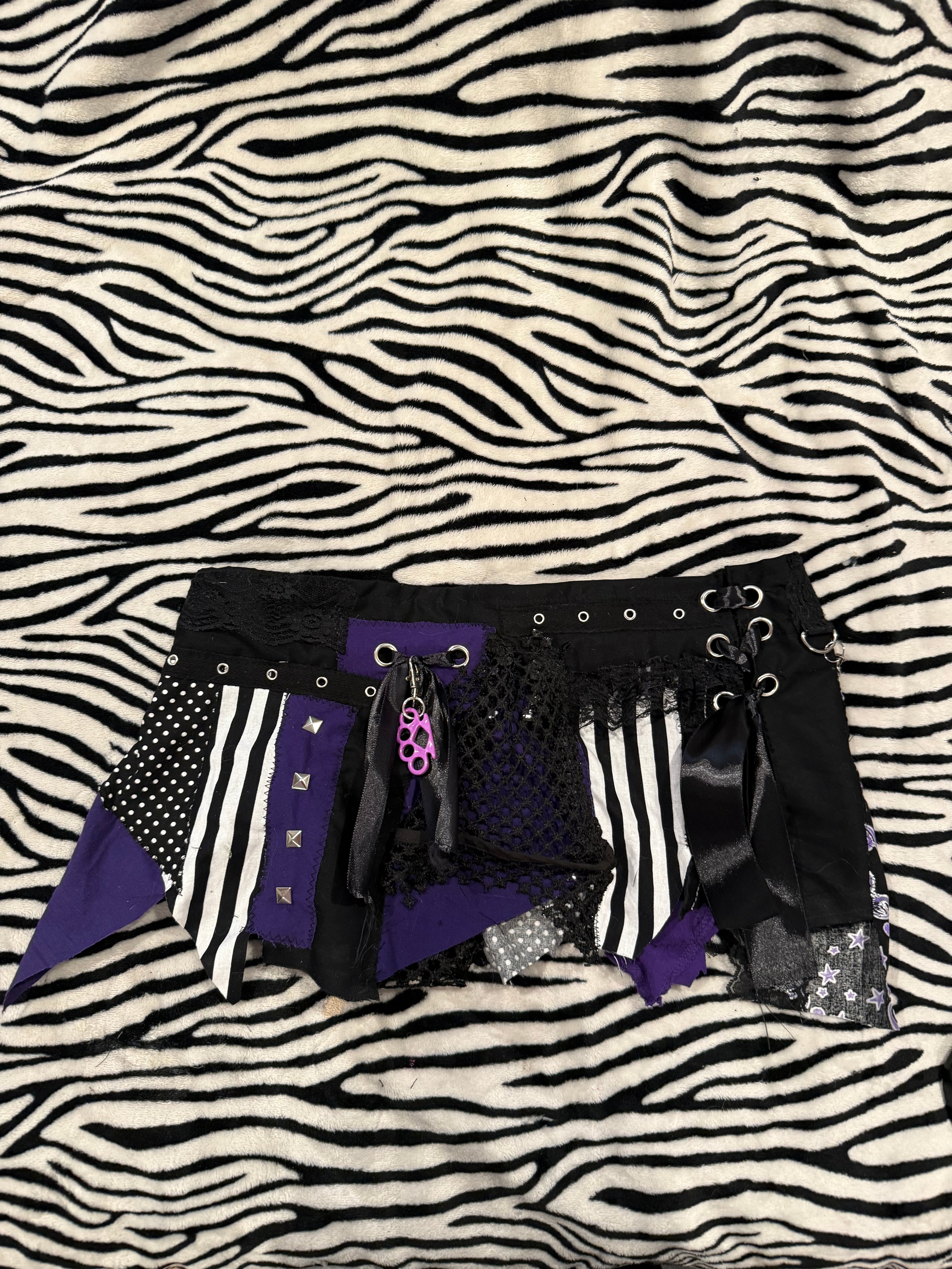 purple scrap skirt size xs/s