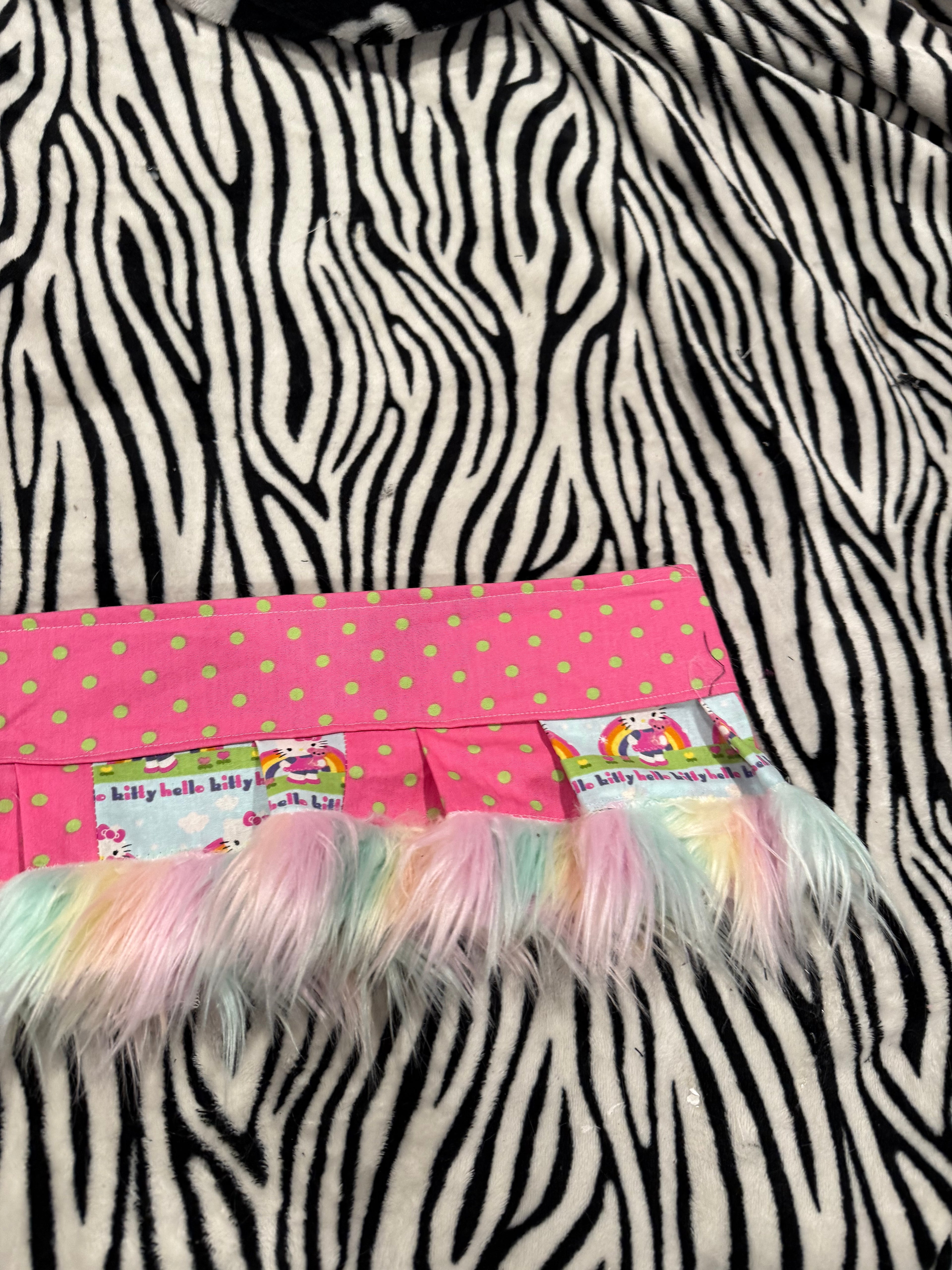 hello kitty polka dot fur skirt size xl