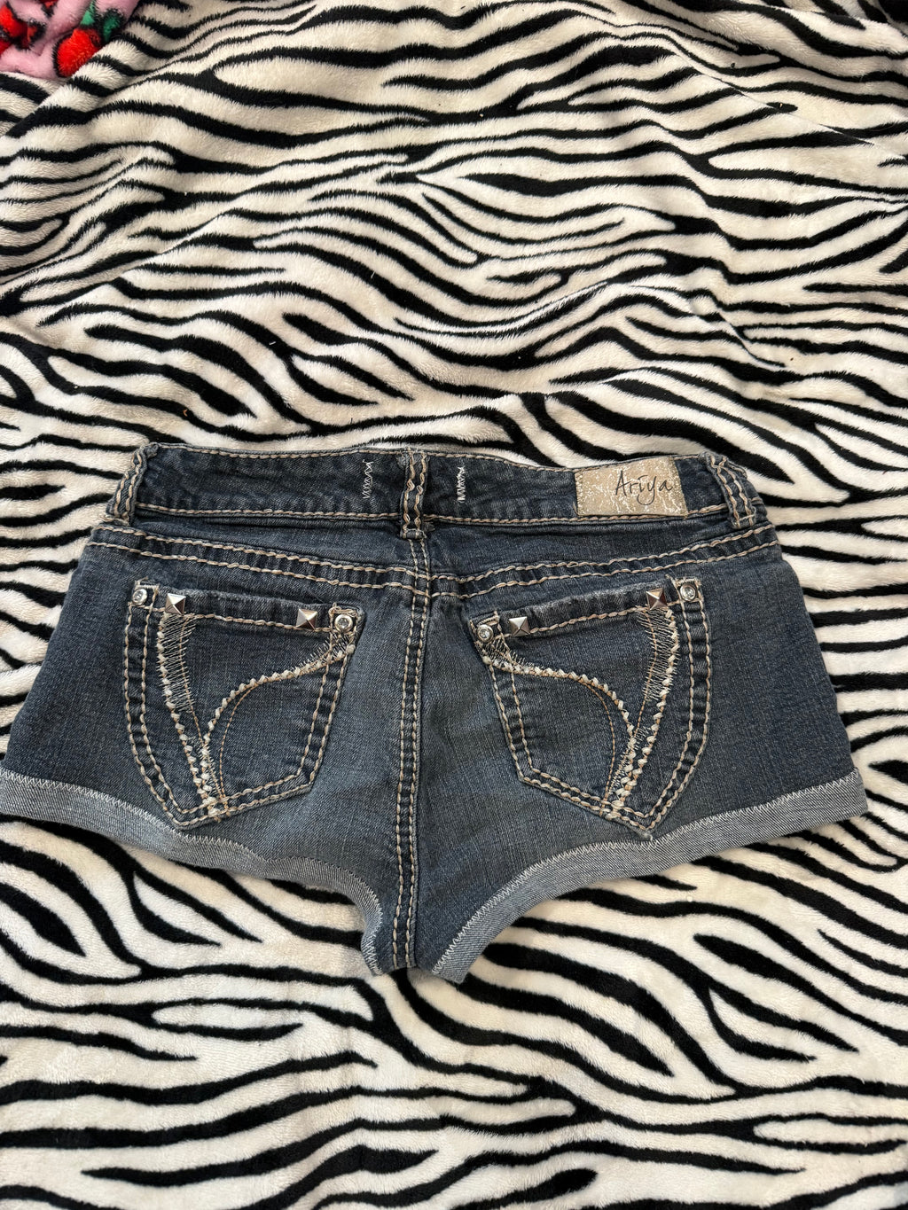 denim lace shorts size xs