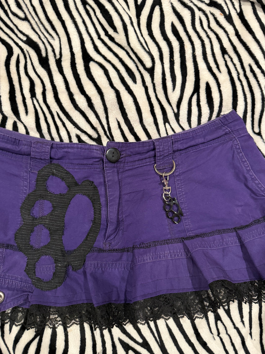purple brass knuckle skirt size L