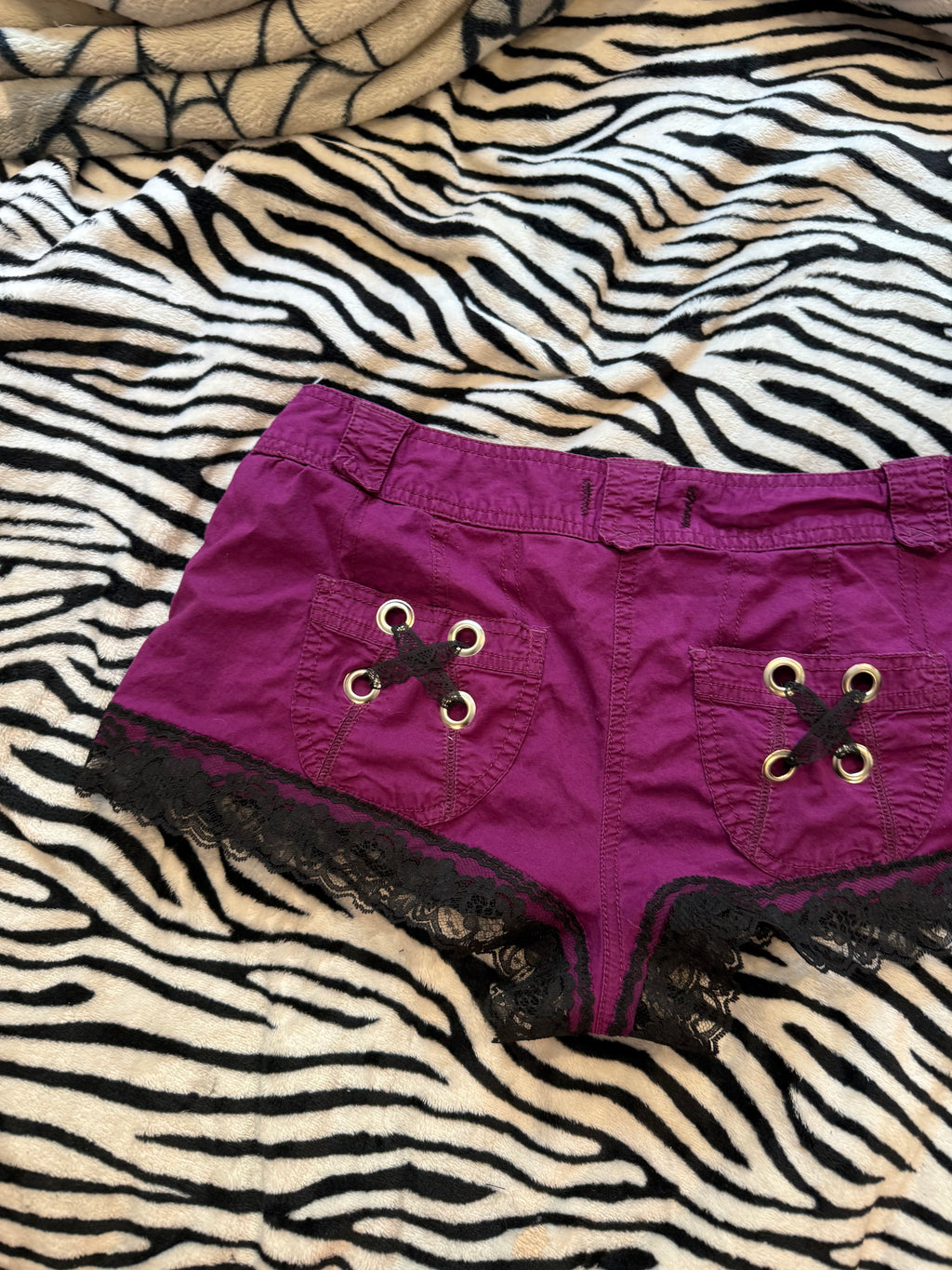 Purple lace shorts size s/m