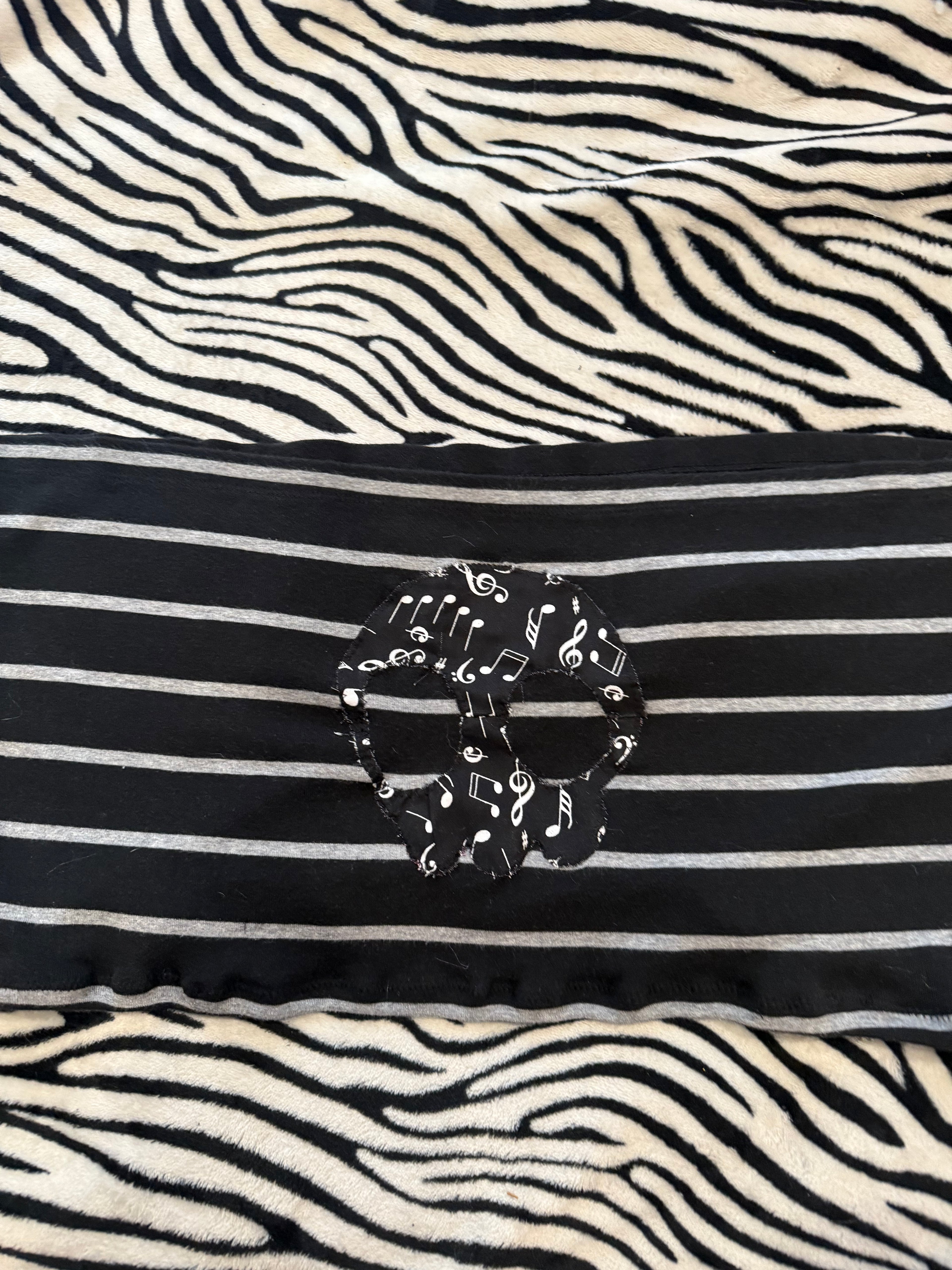 music note striped tube top size xl/2xl