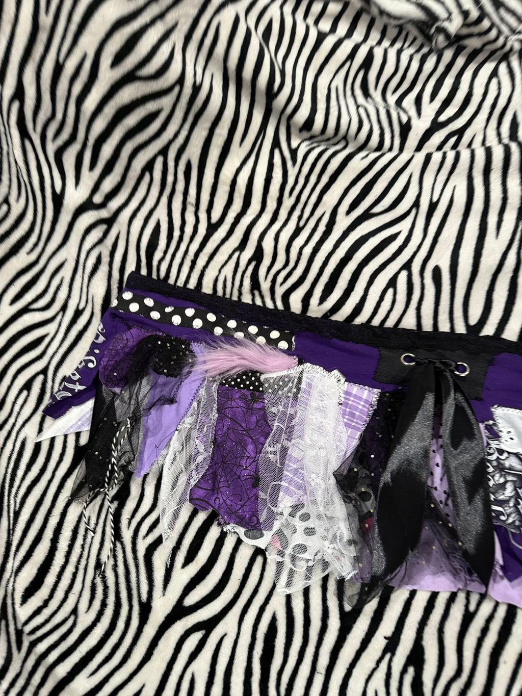 purple scrap skirt size 3xl