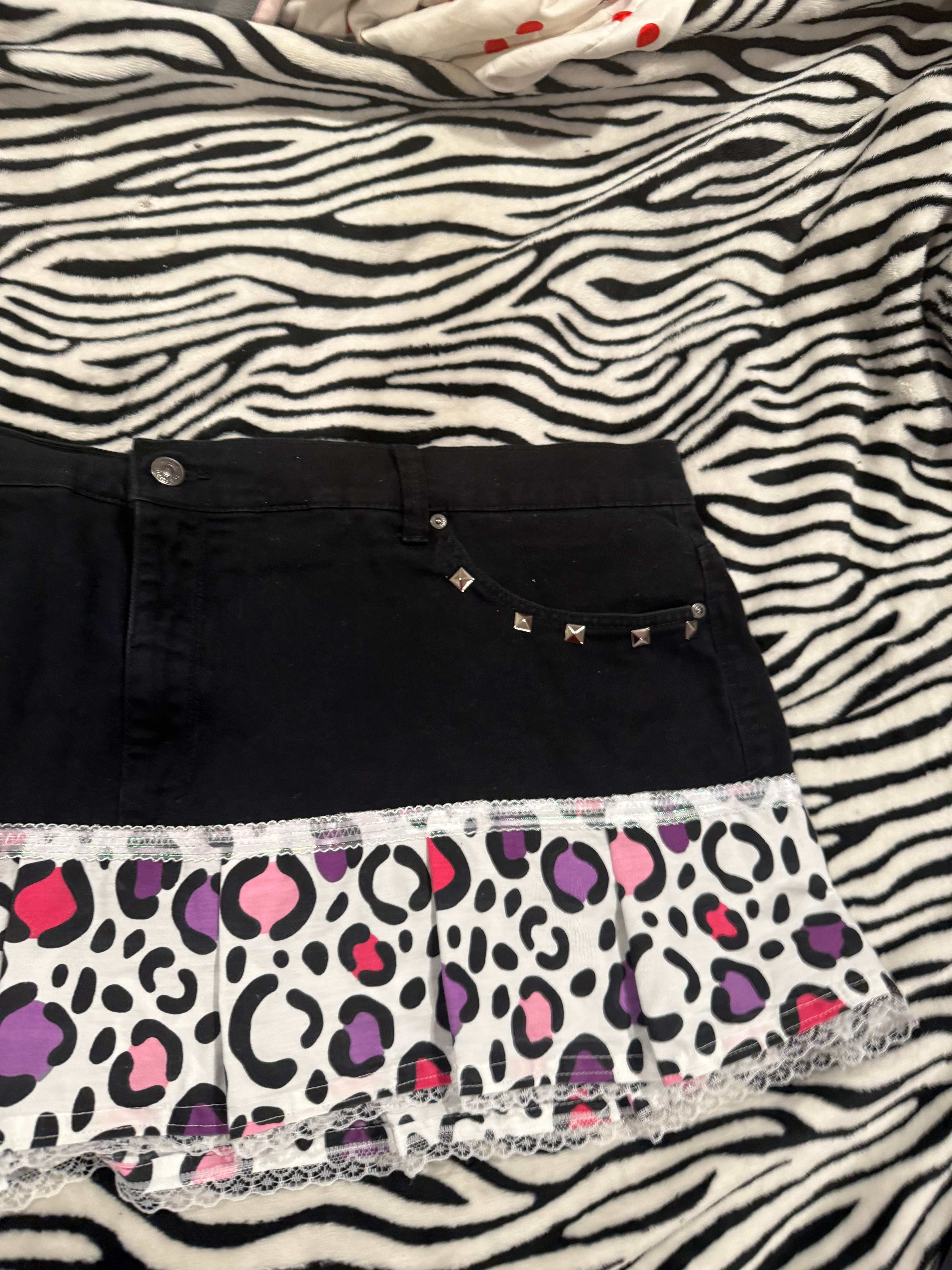 cheetah print mini skirt size 3xl