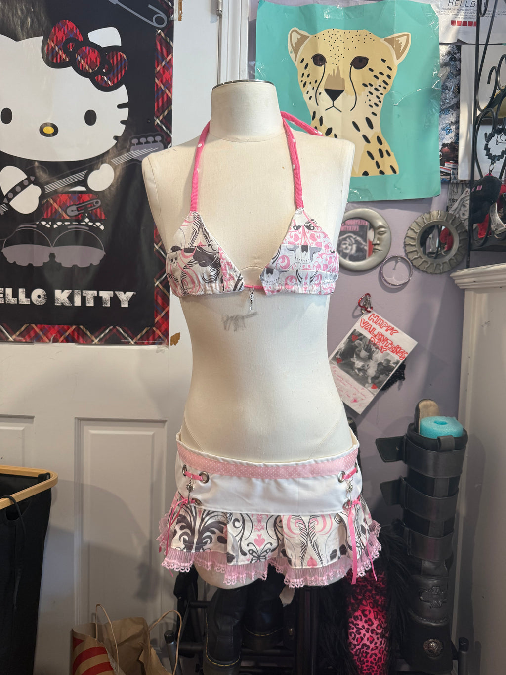 pastel skull rave set size xs
