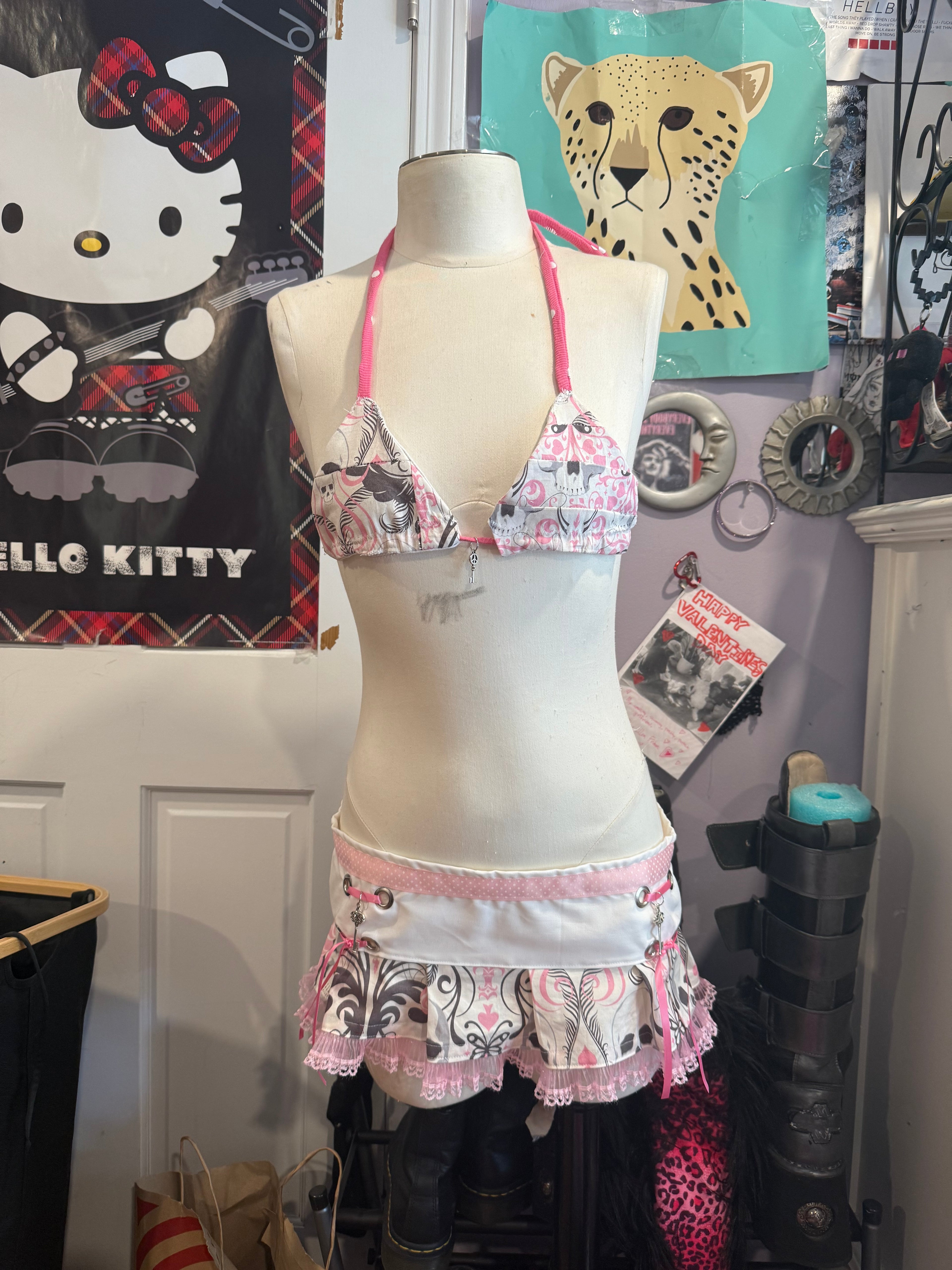 pastel skull rave set size xs