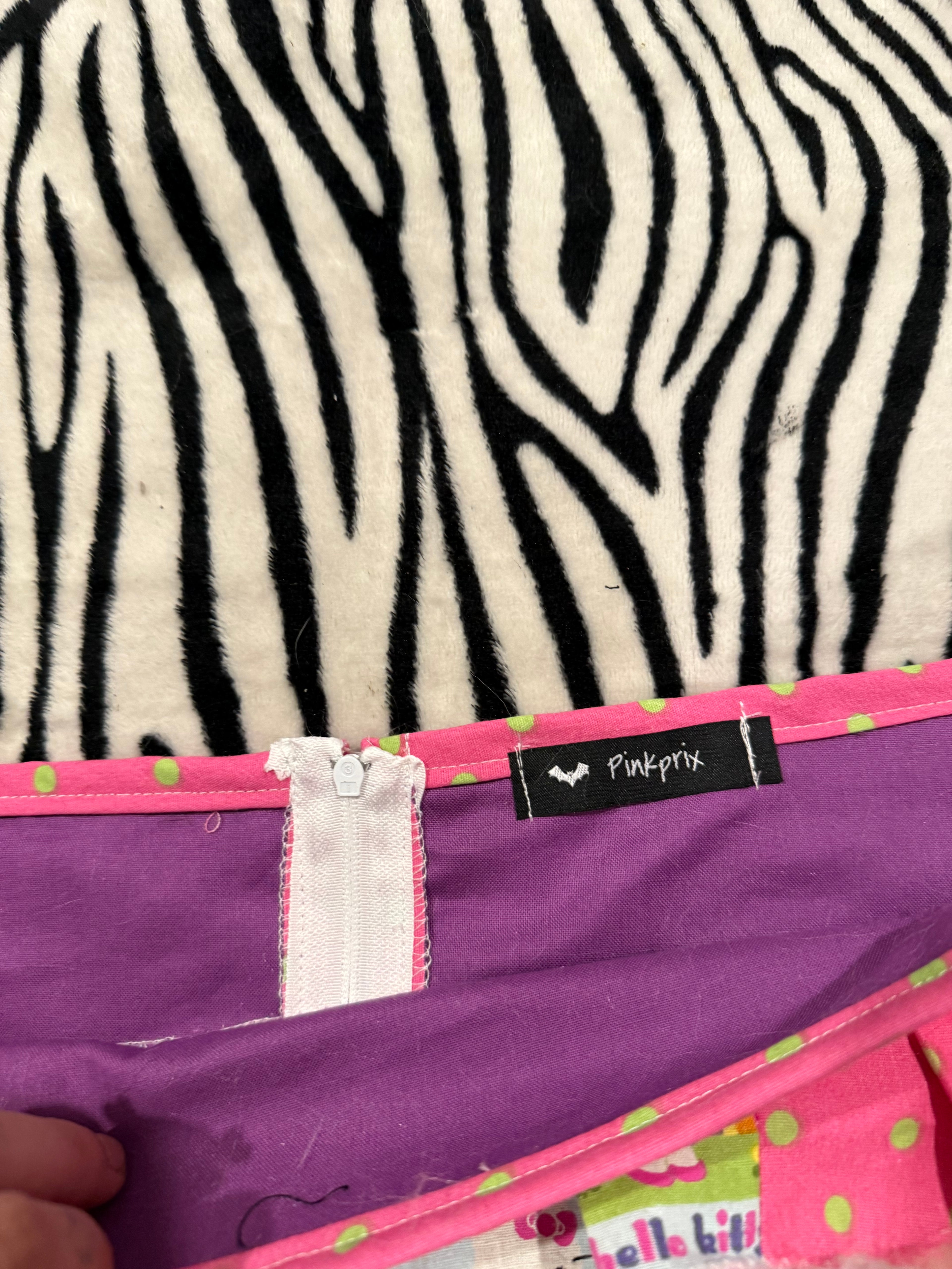 hello kitty polka dot fur skirt size xl