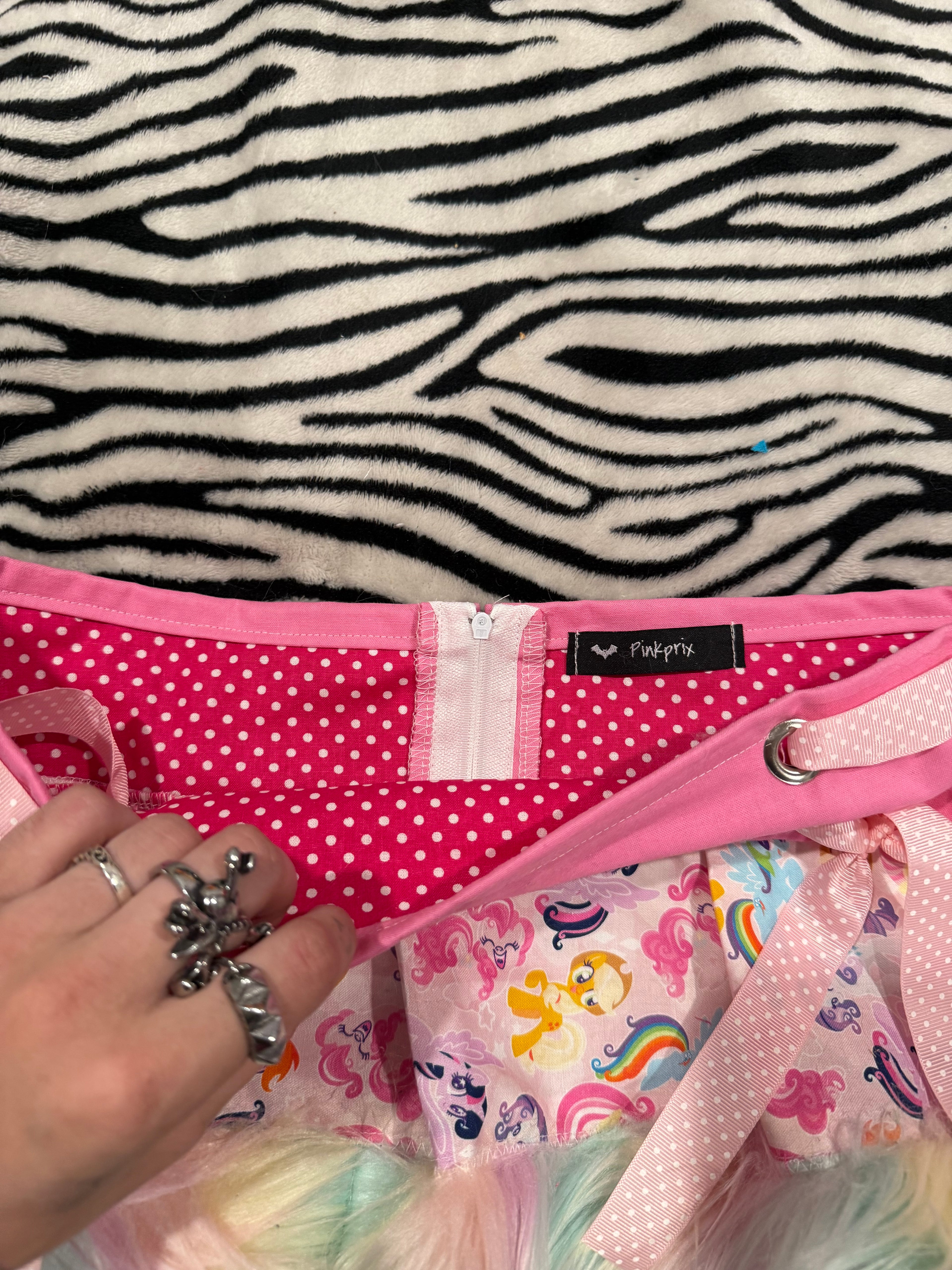 mlp fur skirt size xs/s
