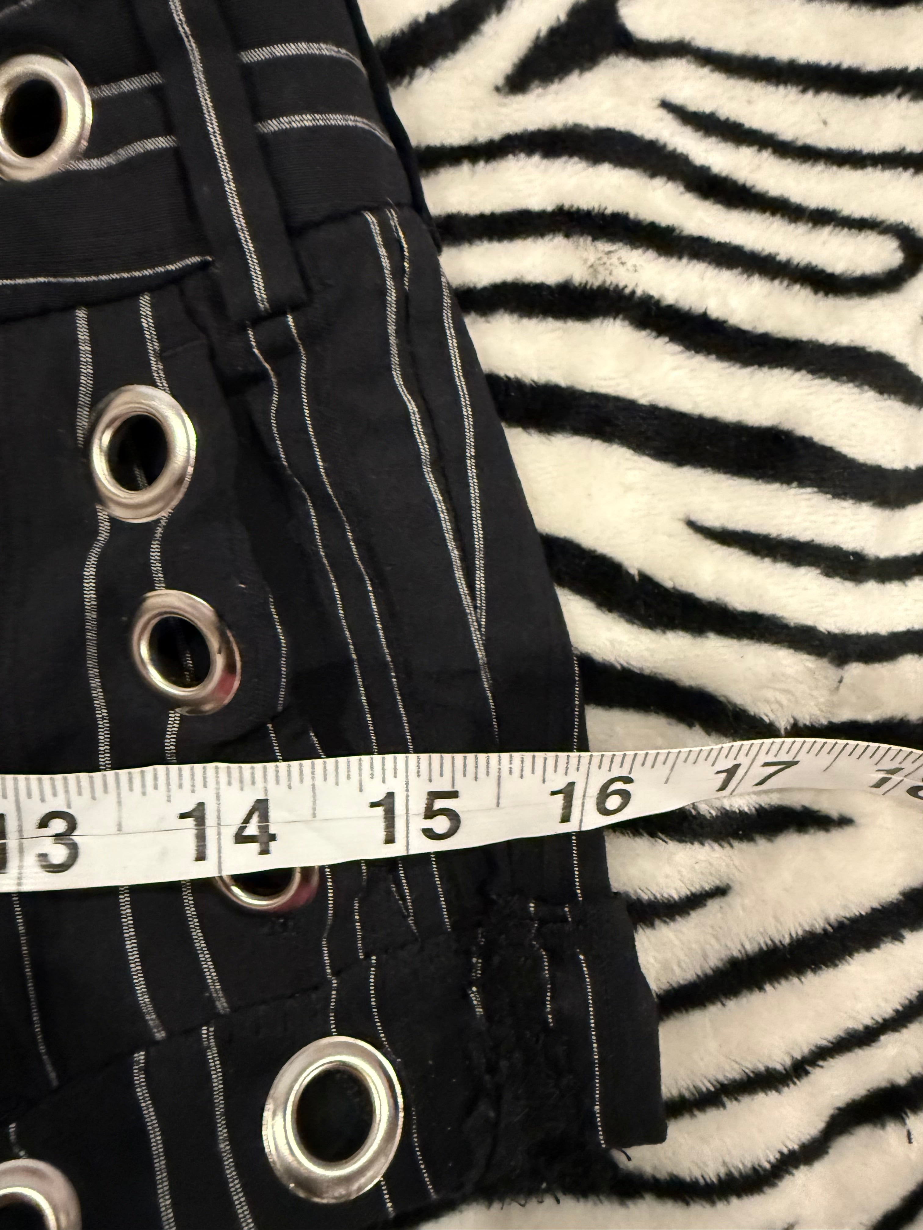 pinstripe micro shorts size xxs/xs