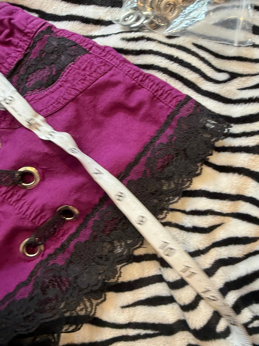 Purple lace shorts size s/m