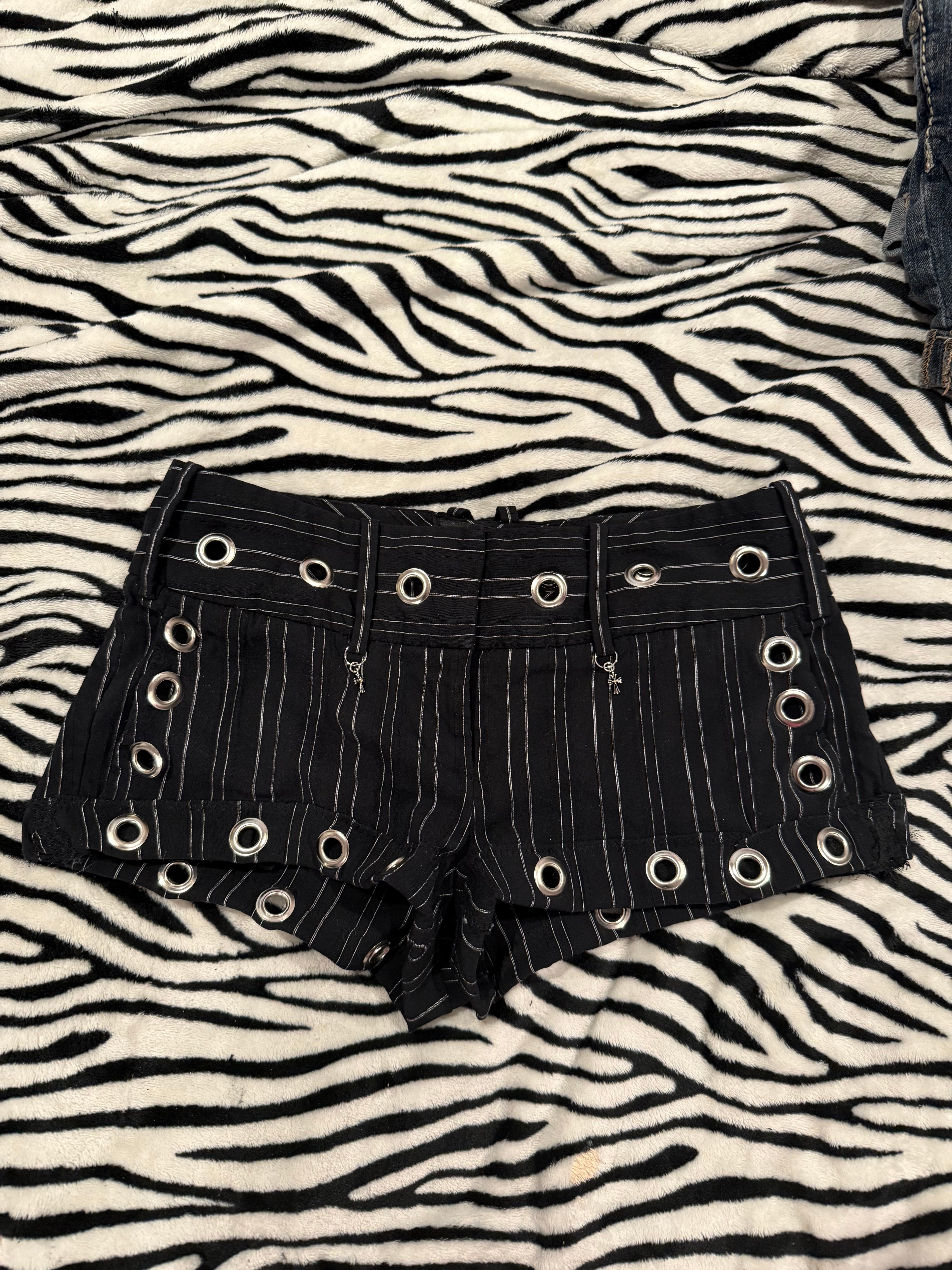 pinstripe micro shorts size xxs/xs