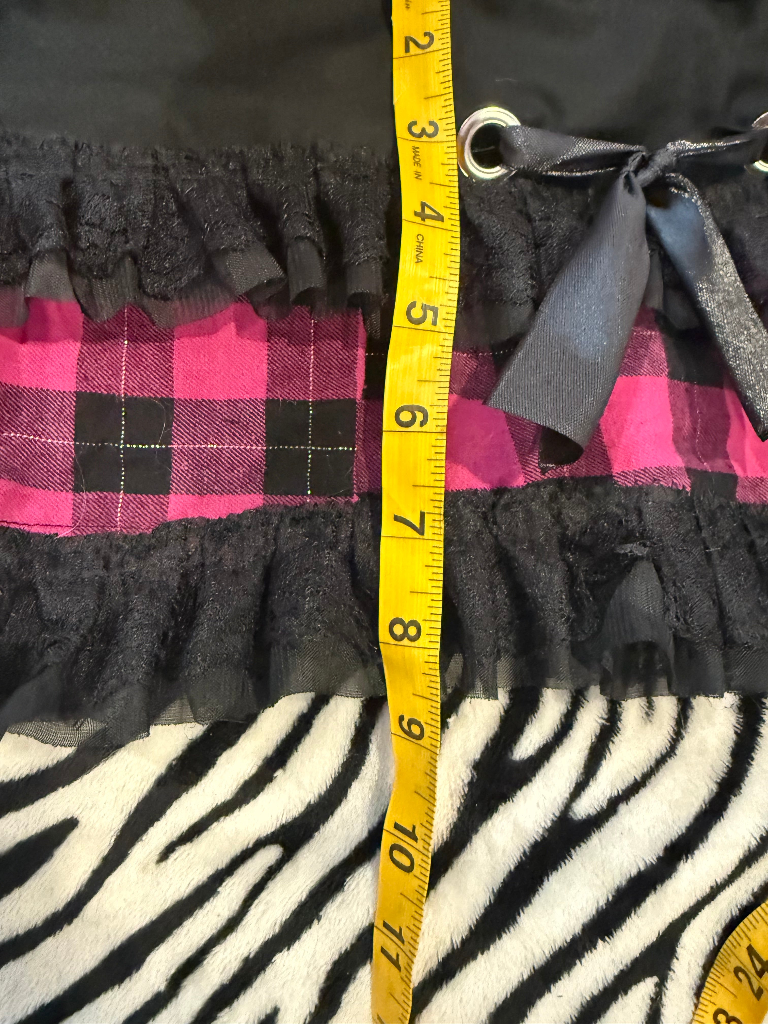 pink & black rave set size L