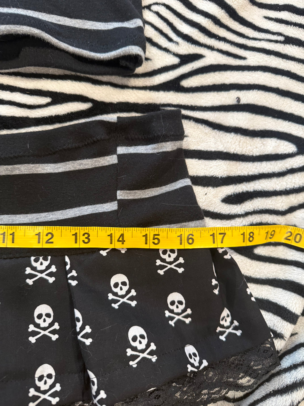 striped skull set size xs