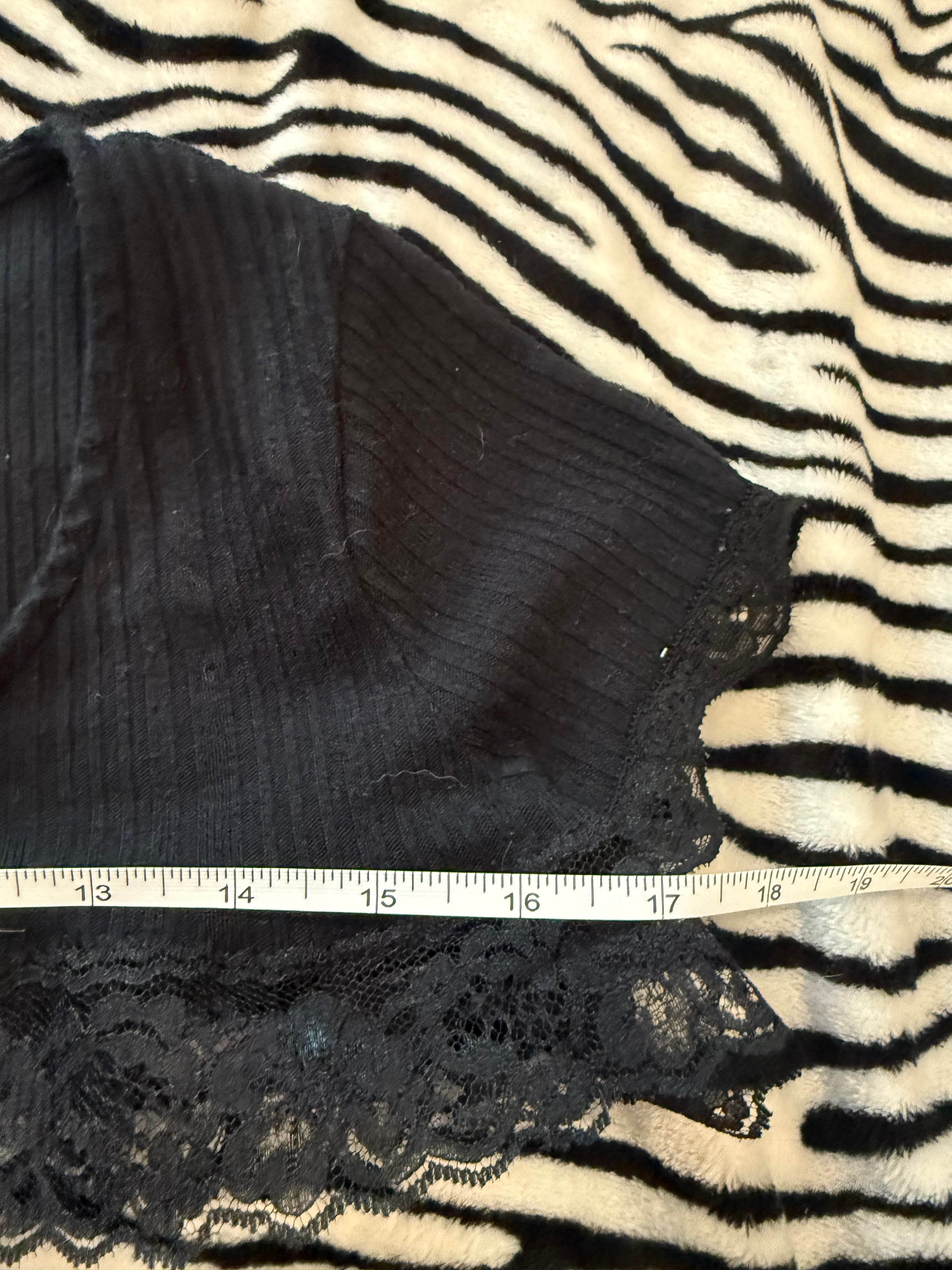 lace tube top& micro cardigan set size m