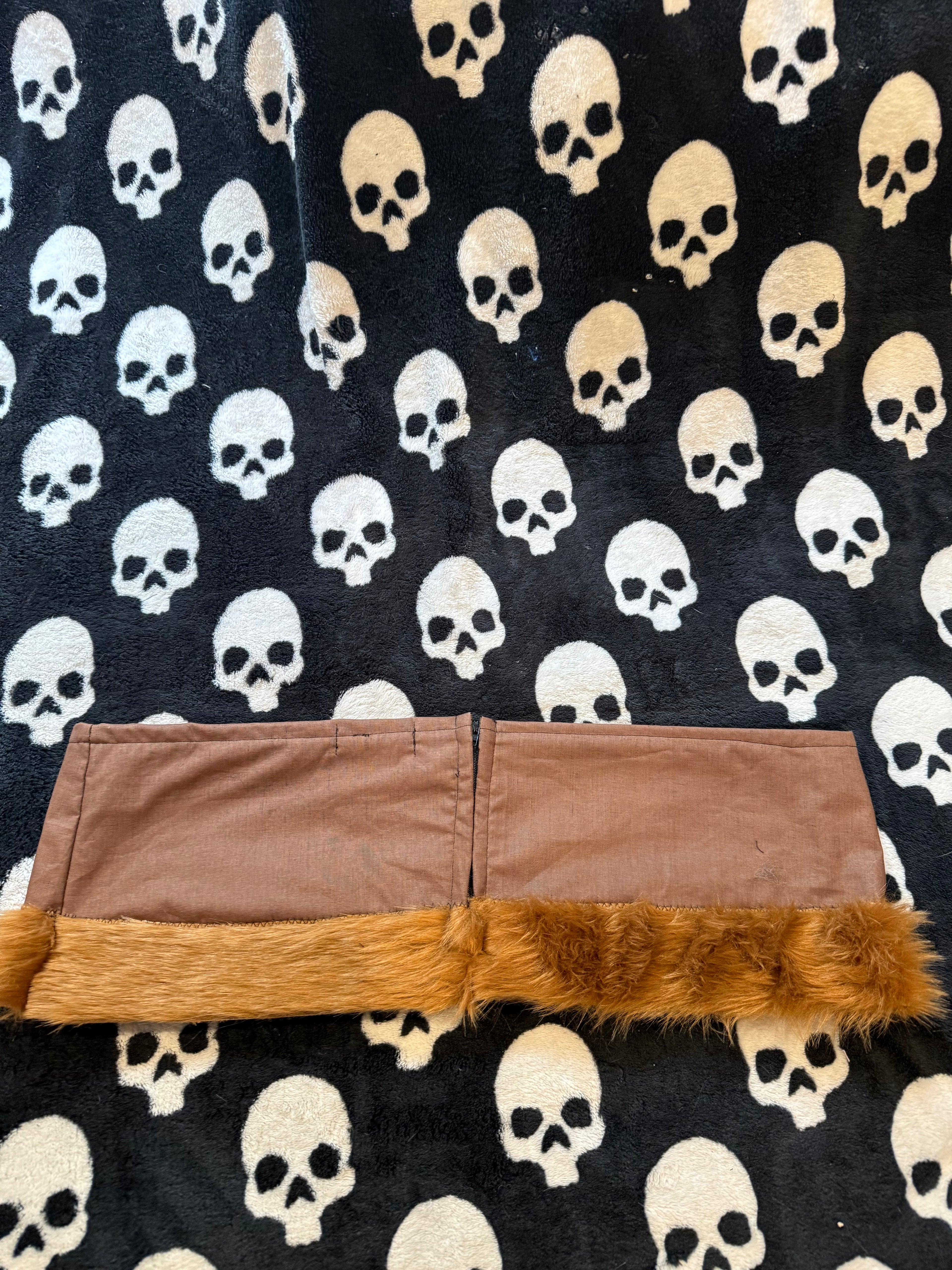 brown fur Domo skirt size xl