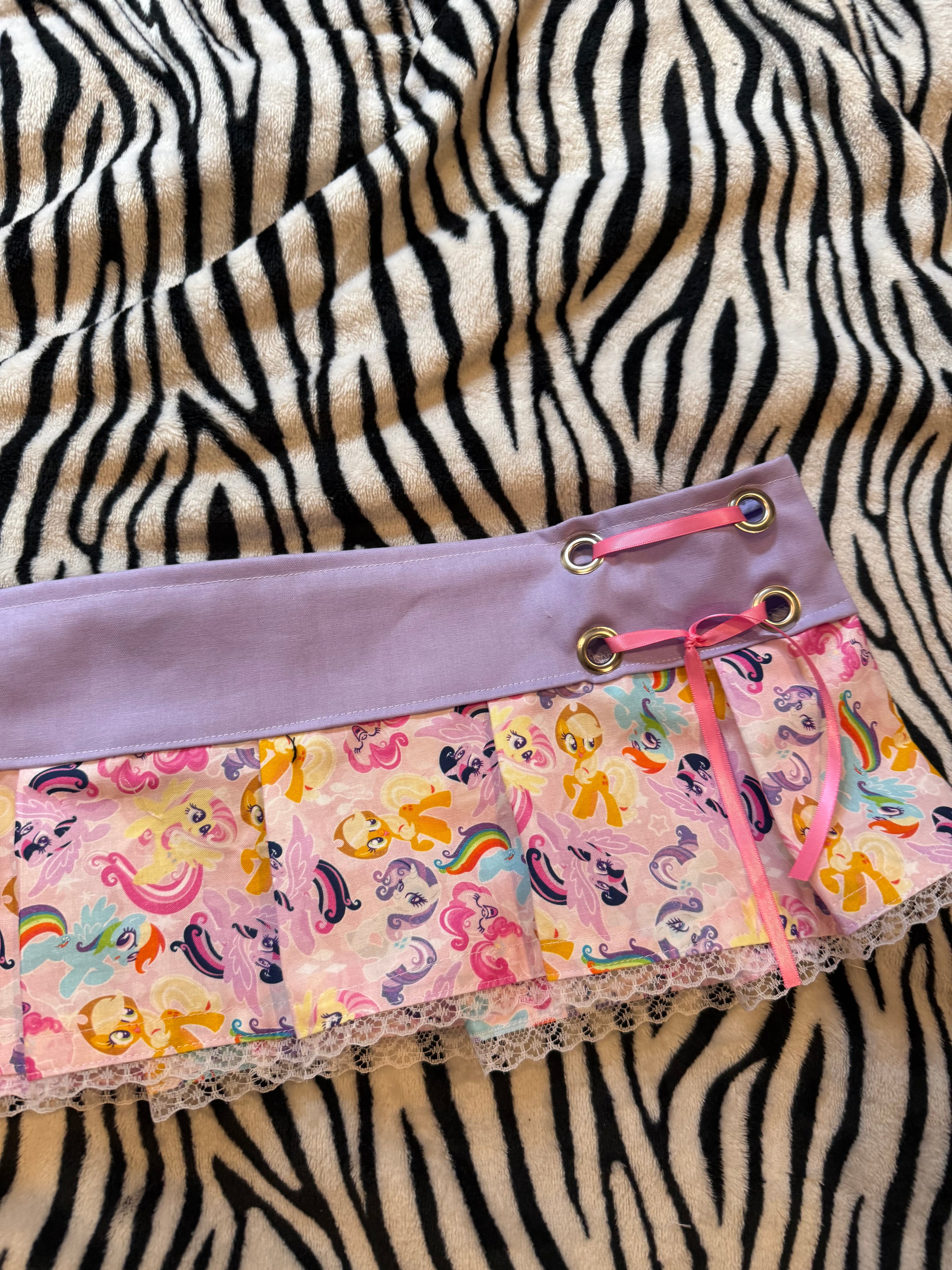 purple & pink mlp skirt size m