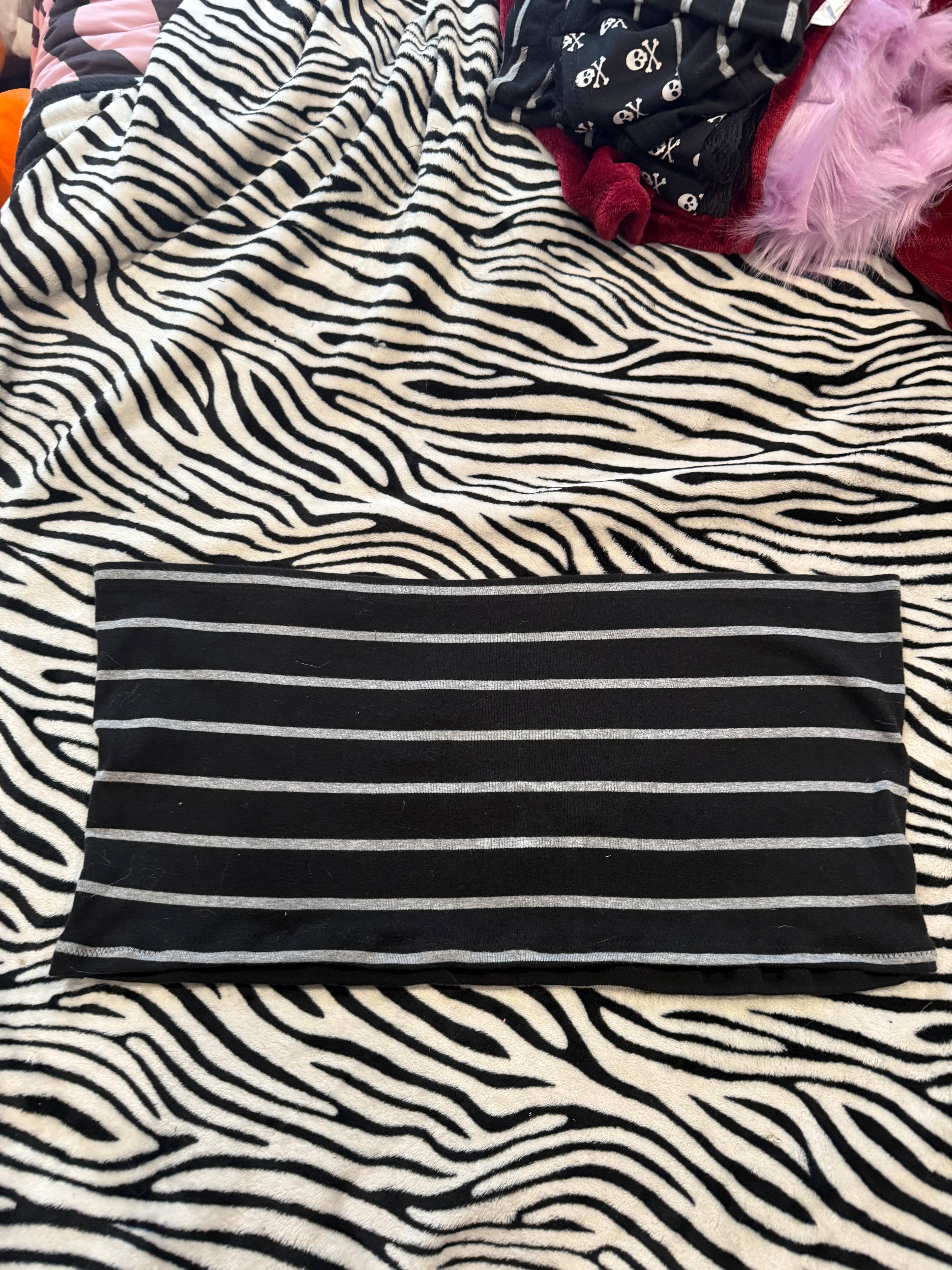 music note striped tube top size xl/2xl