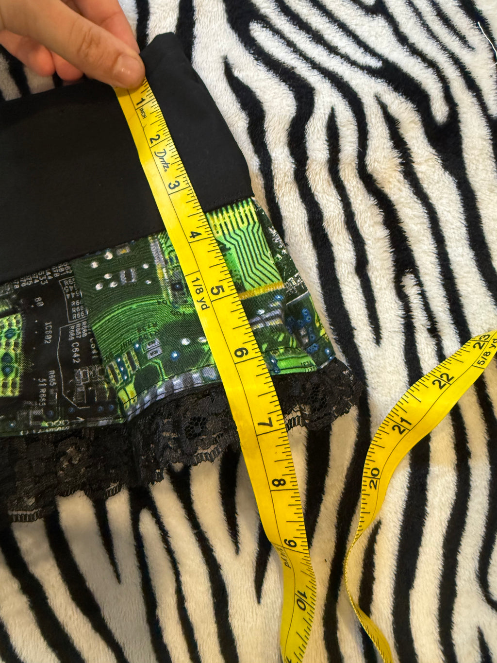 circuit board lace up rave set size xs