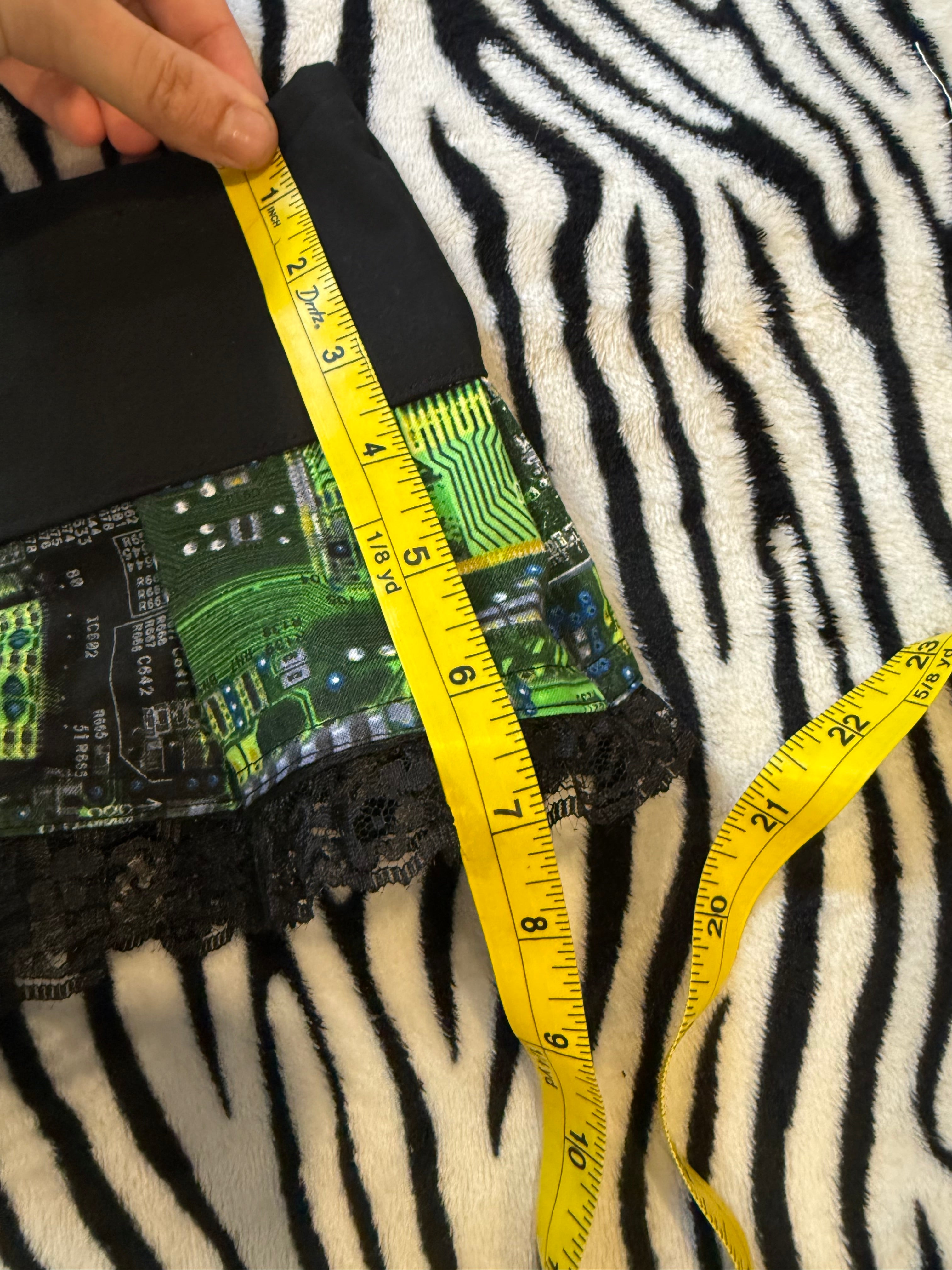circuit board lace up rave set size xs