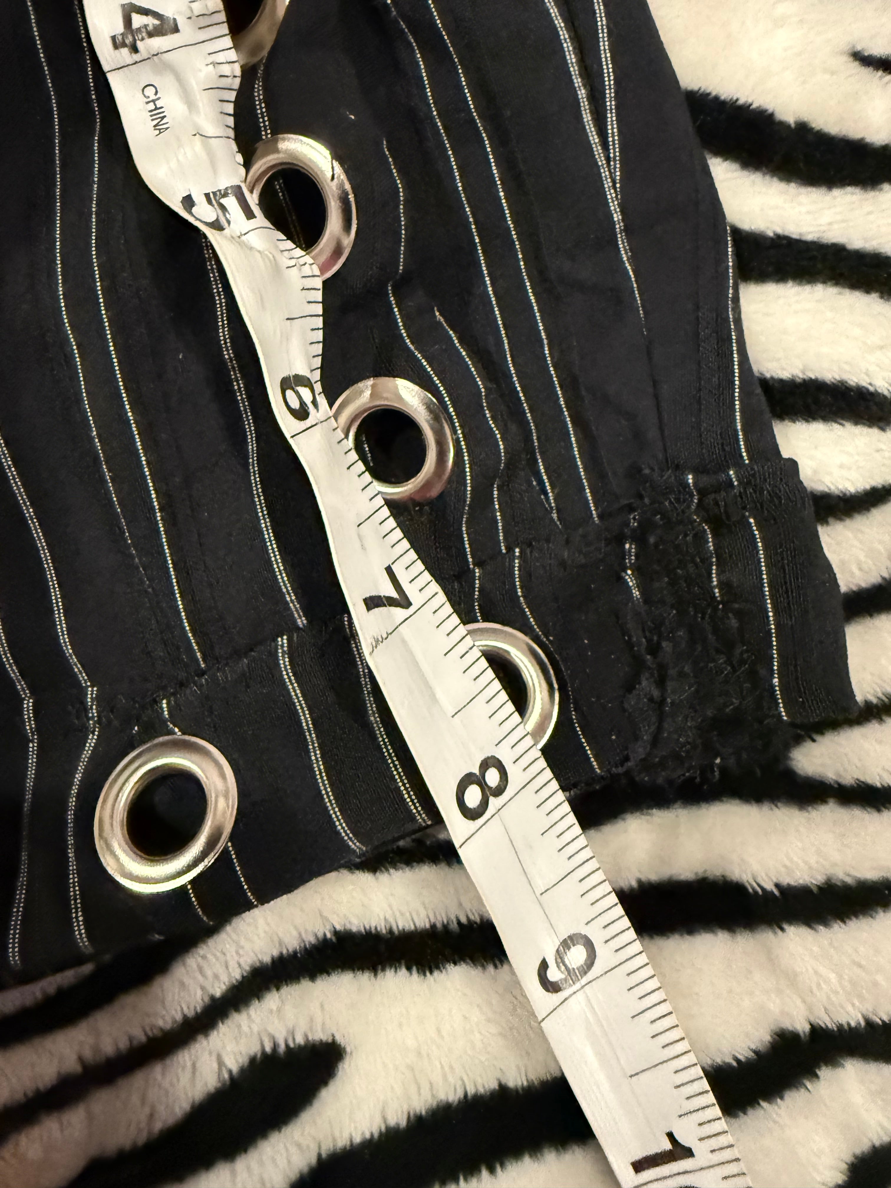 pinstripe micro shorts size xxs/xs