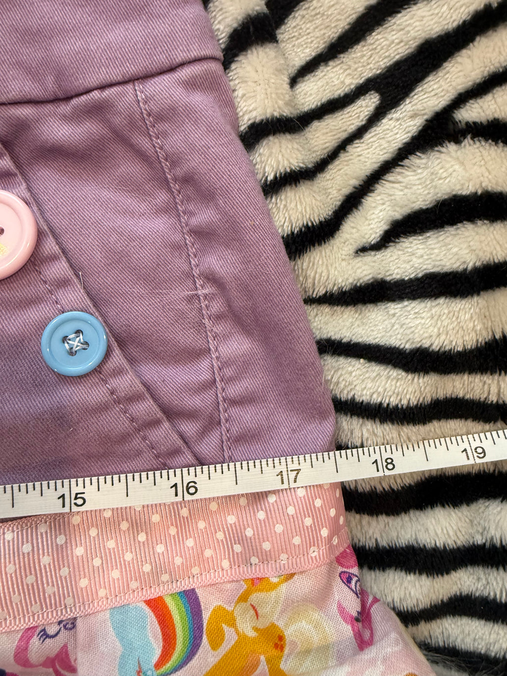 mlp fur trim button skirt size s