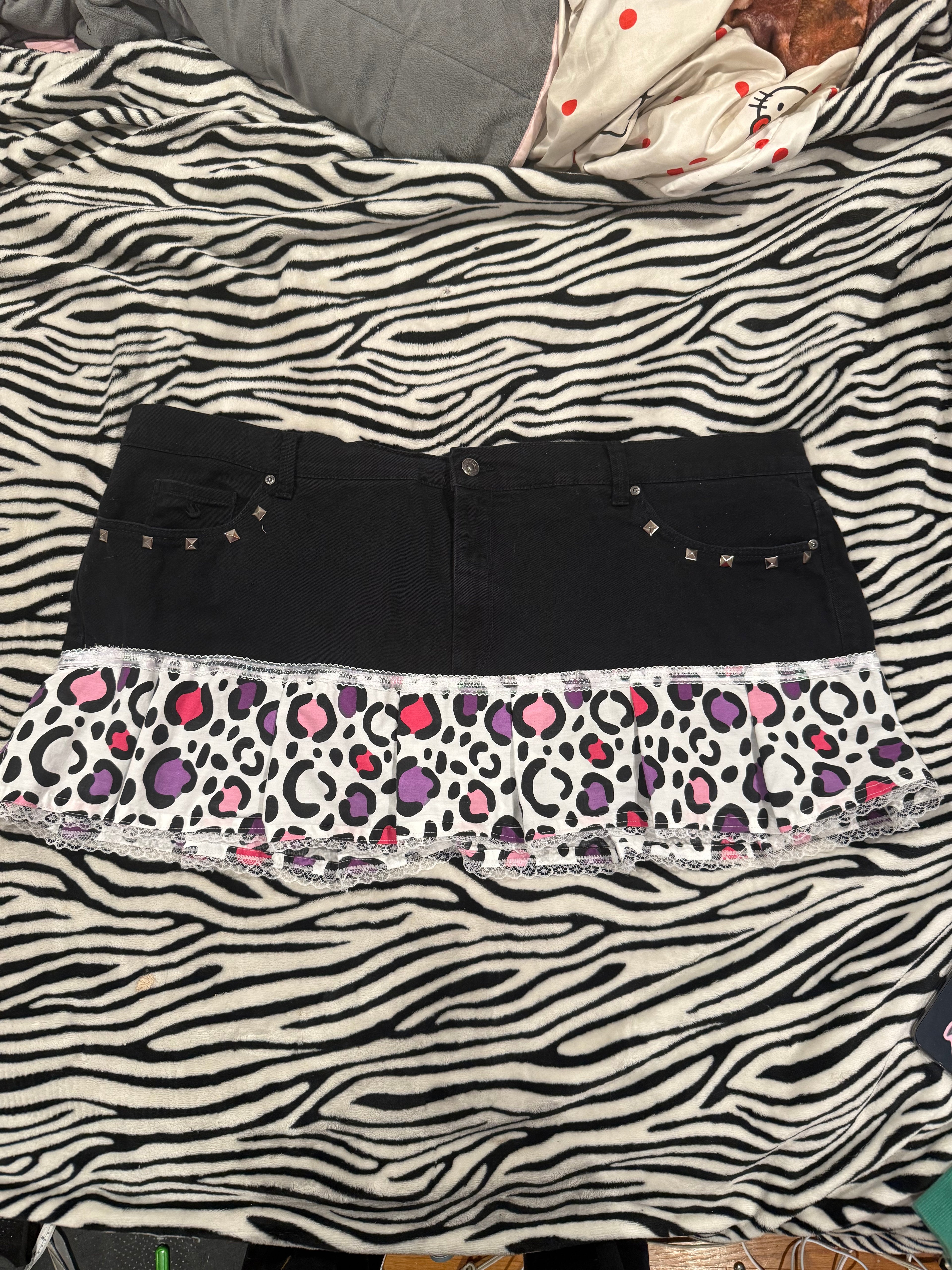 cheetah print mini skirt size 3xl