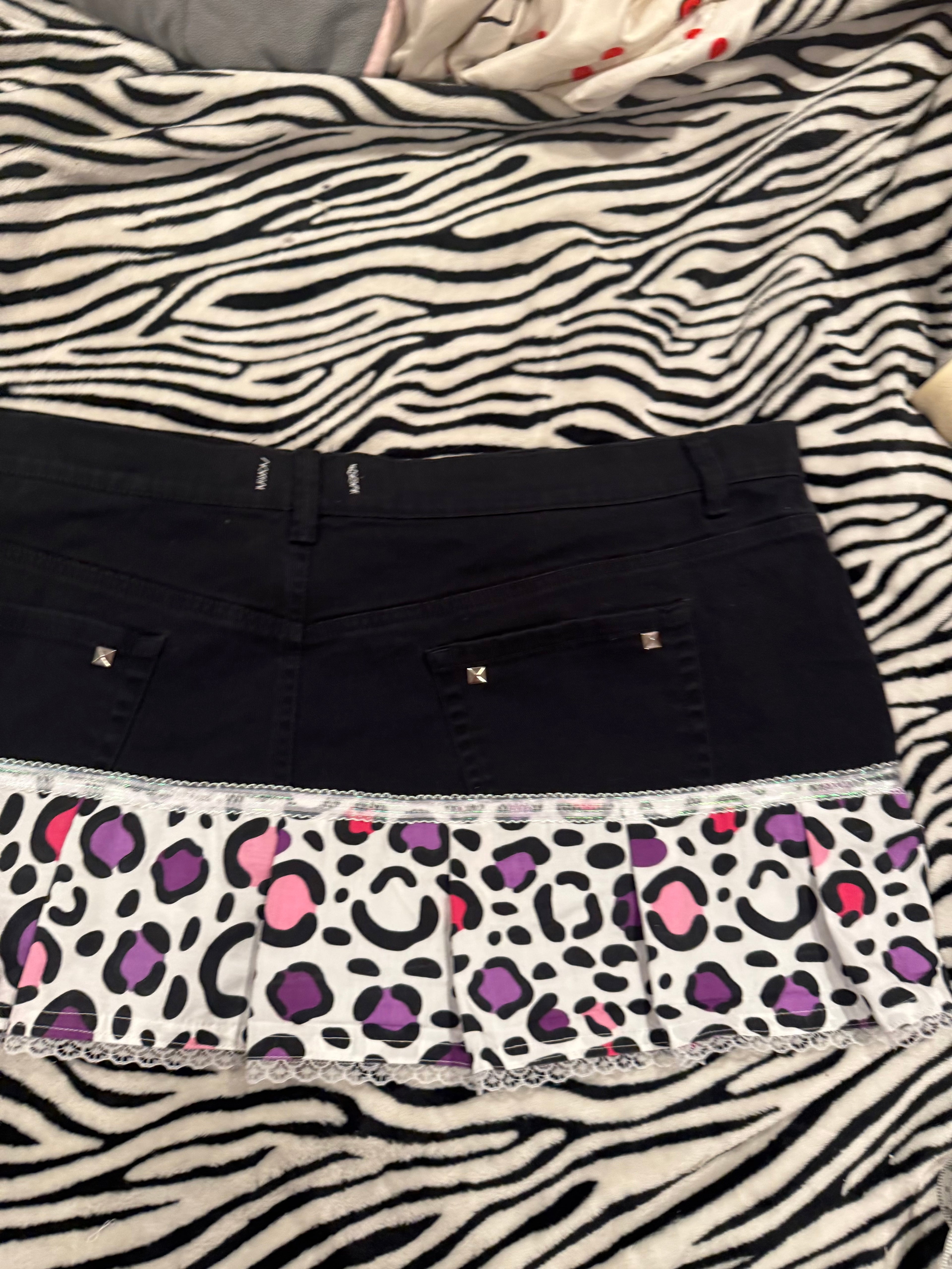 cheetah print mini skirt size 3xl