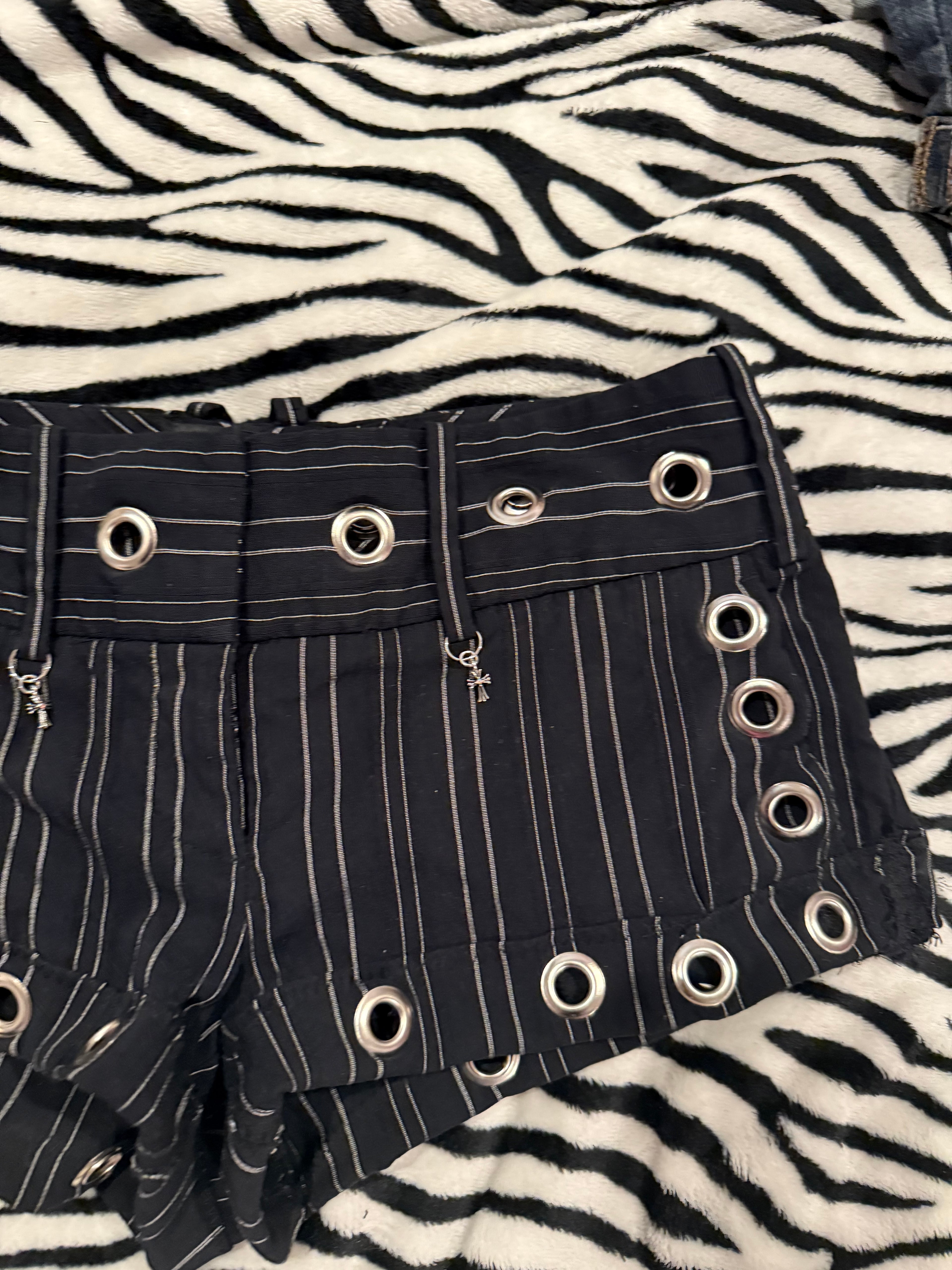 pinstripe micro shorts size xxs/xs