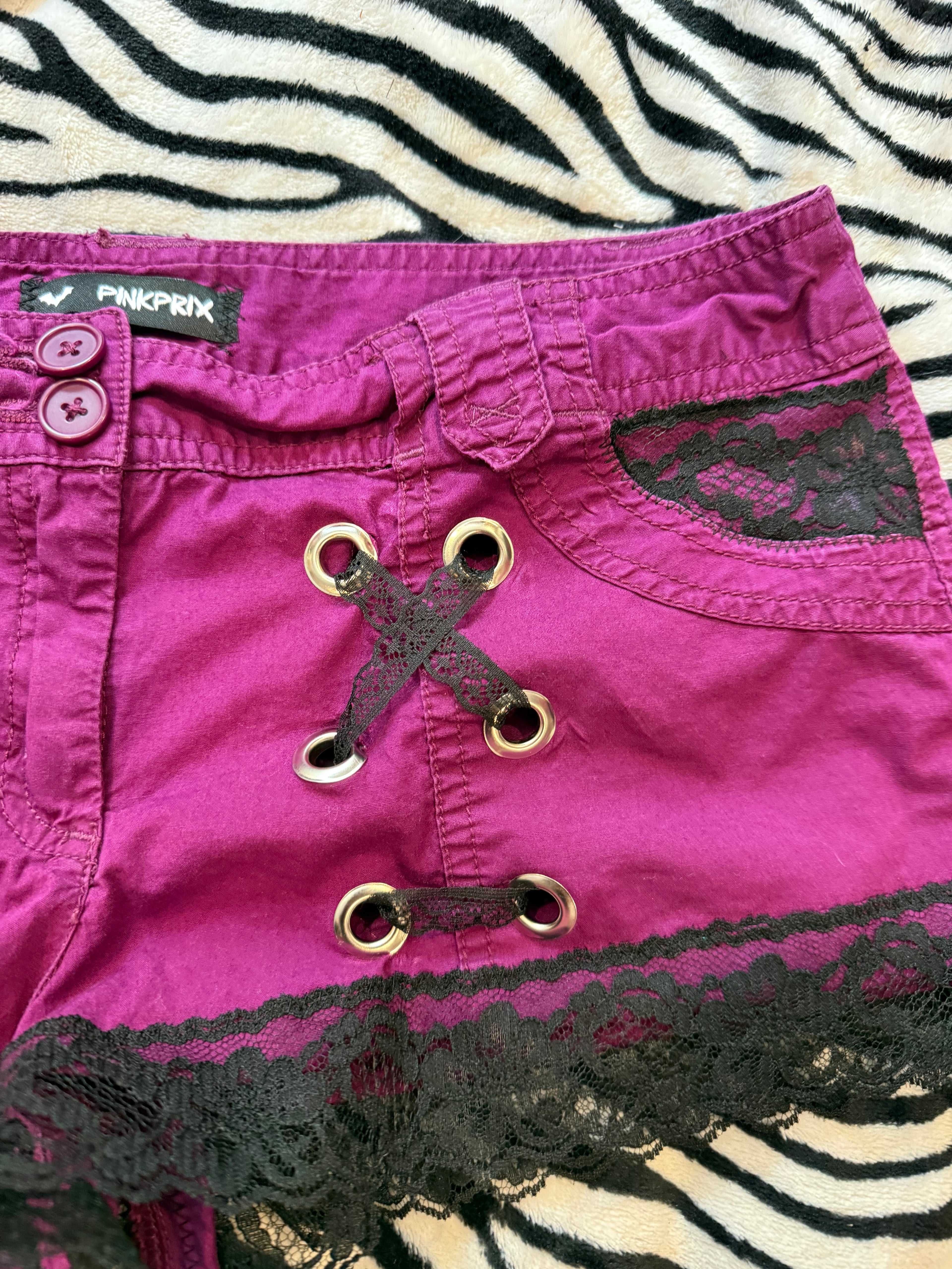 Purple lace shorts size s/m