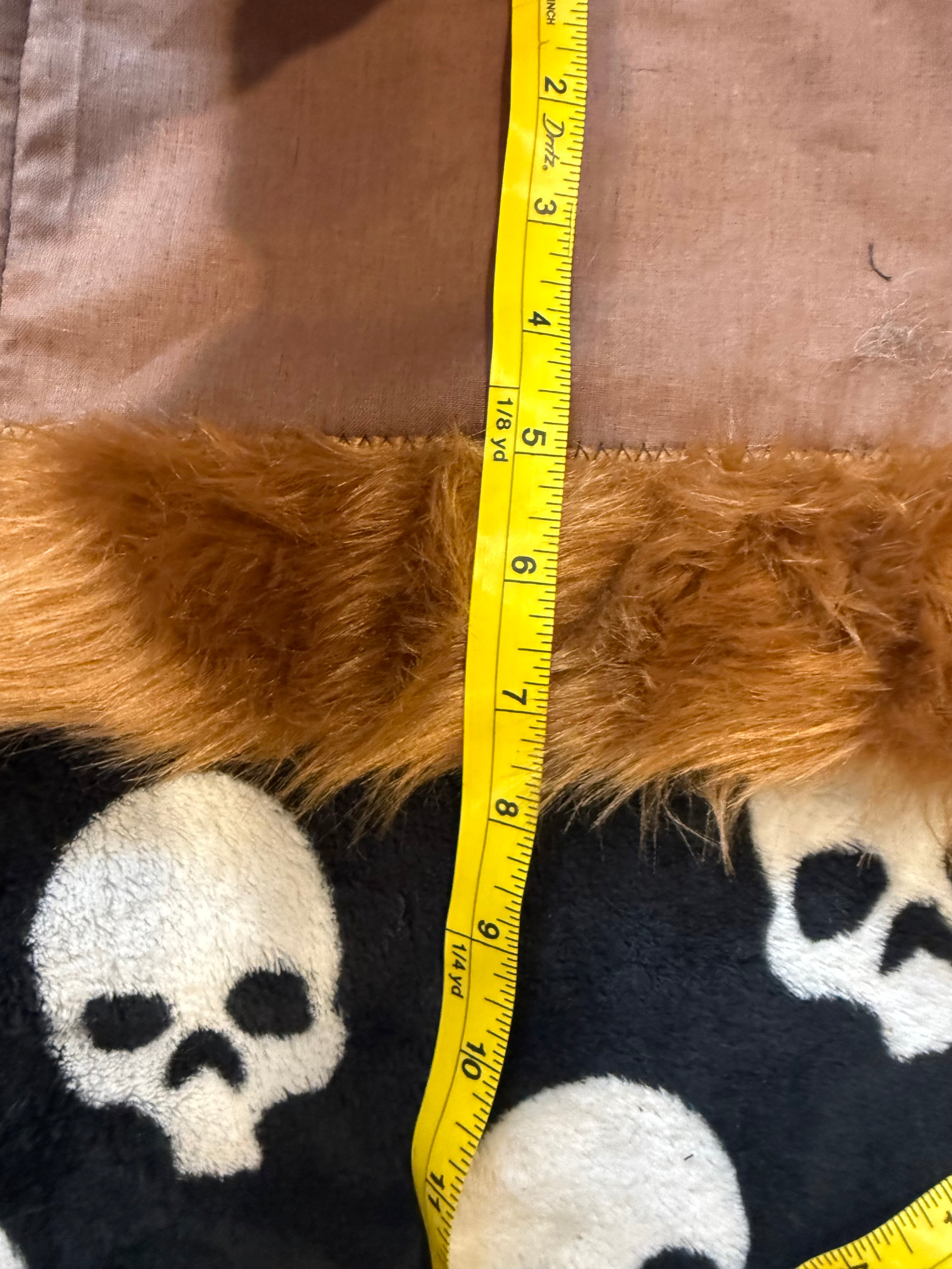 brown fur Domo skirt size xl