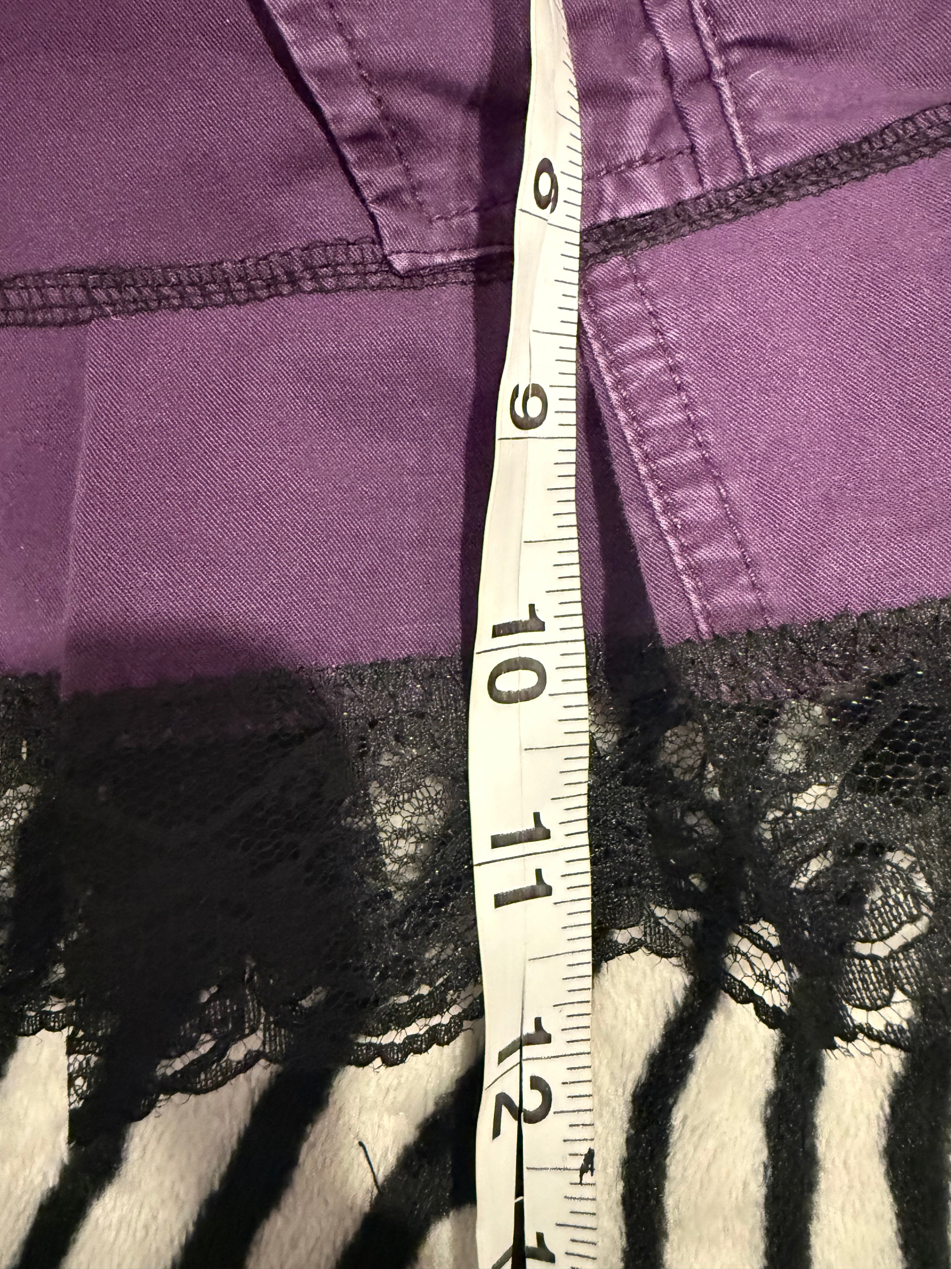 purple & black brass knuckle skirt size L