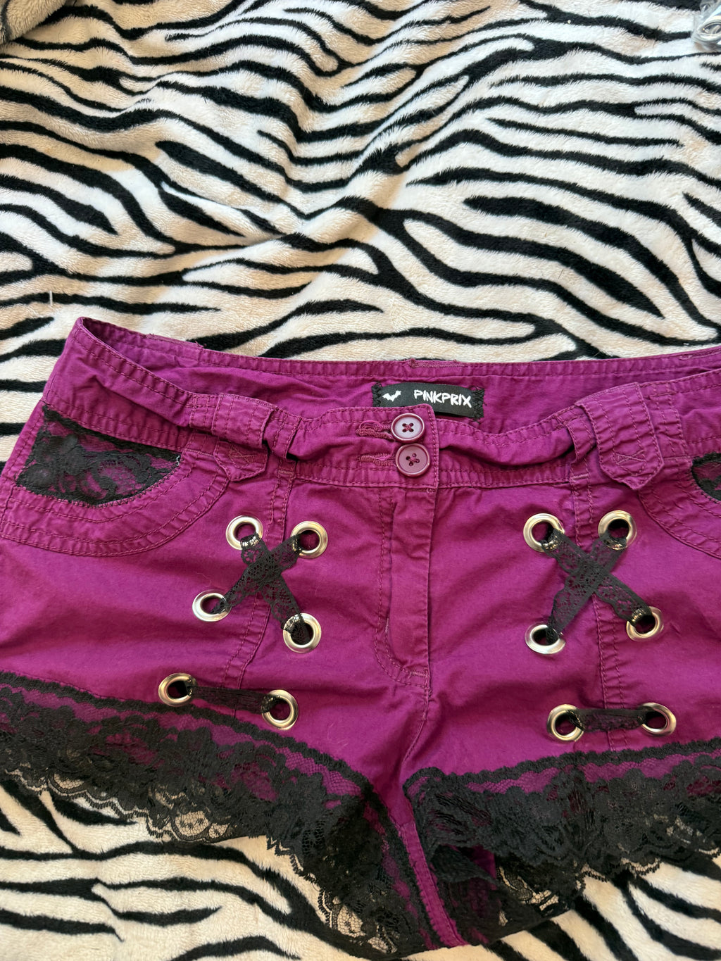 Purple lace shorts size s/m
