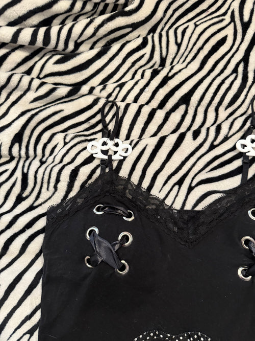 brass knuckle lace up tank size xl