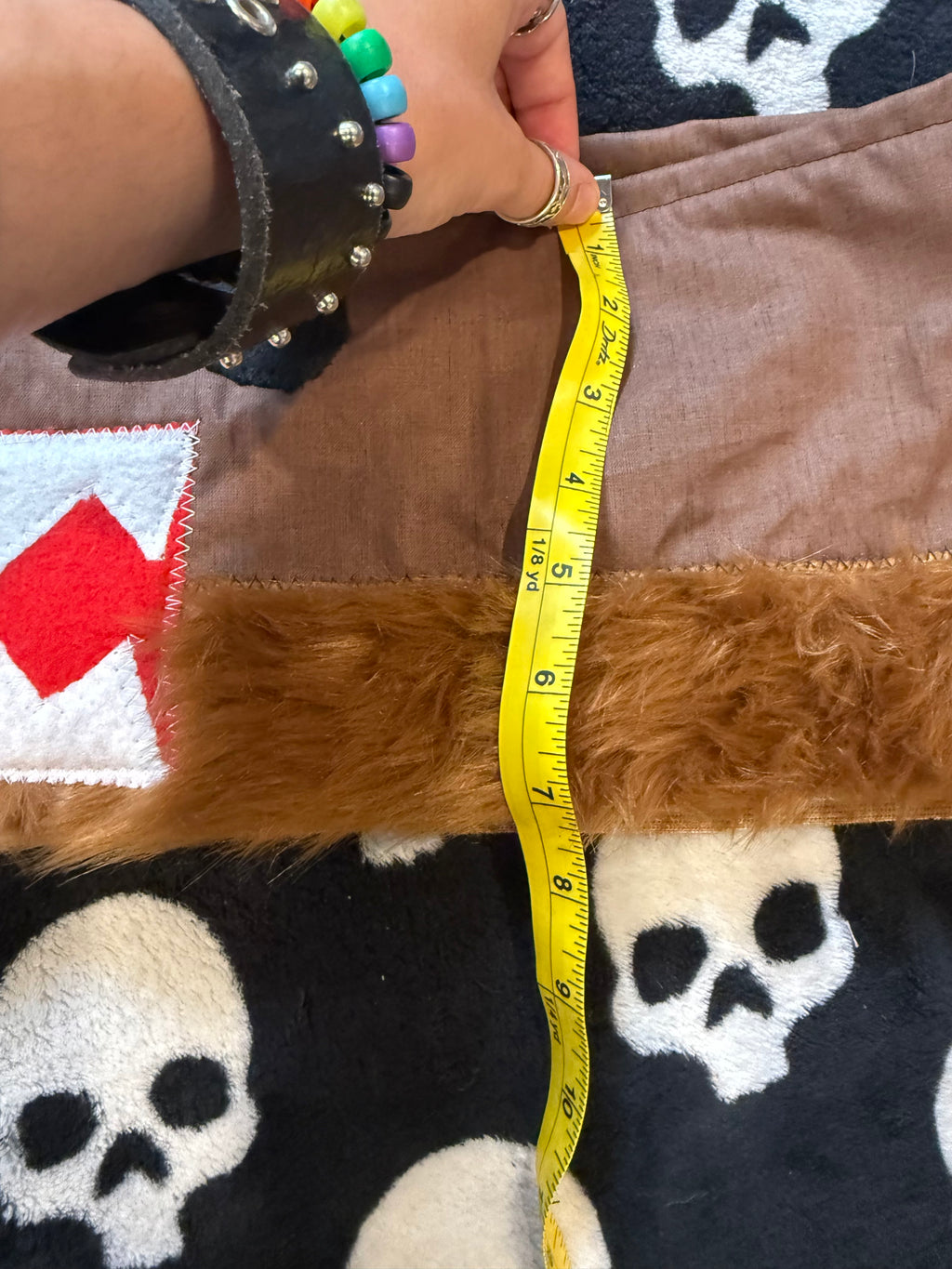 brown fur Domo skirt size xl