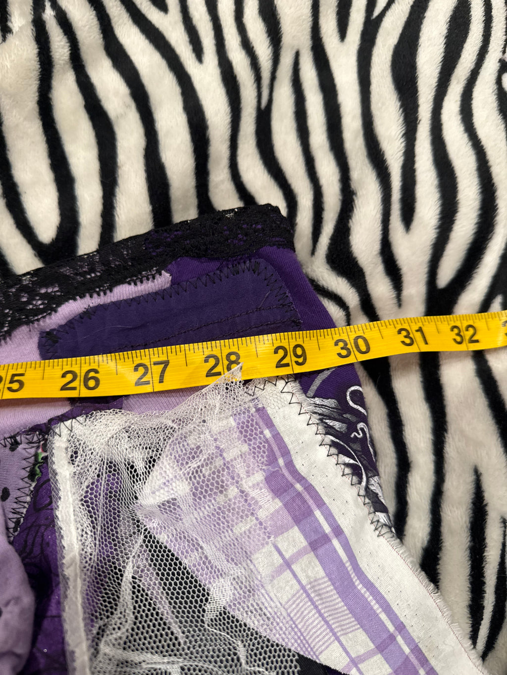purple scrap skirt size 3xl