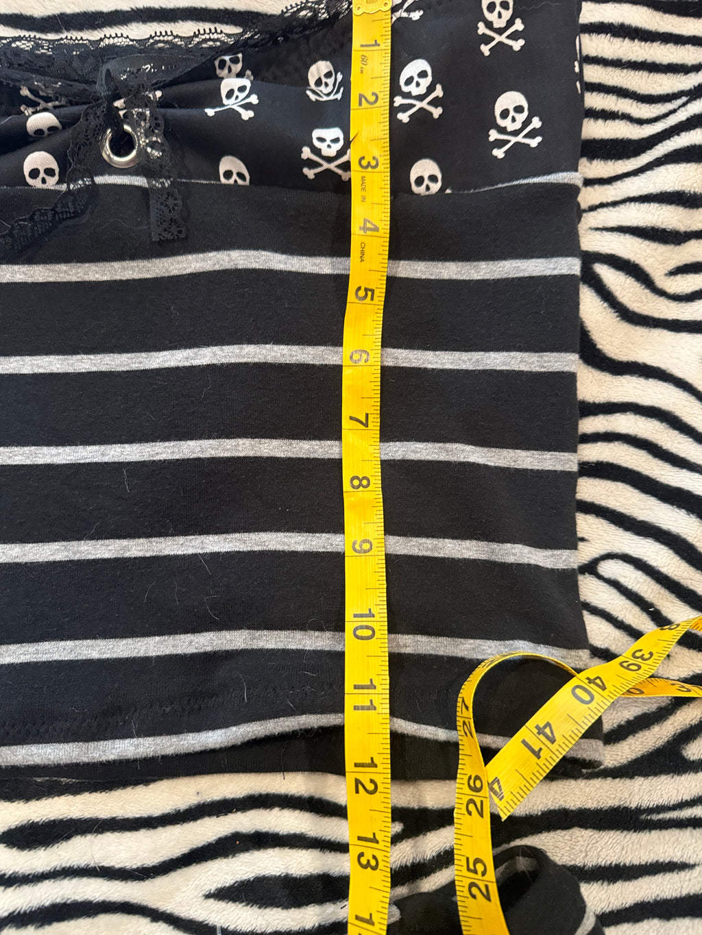 striped skull set size xs