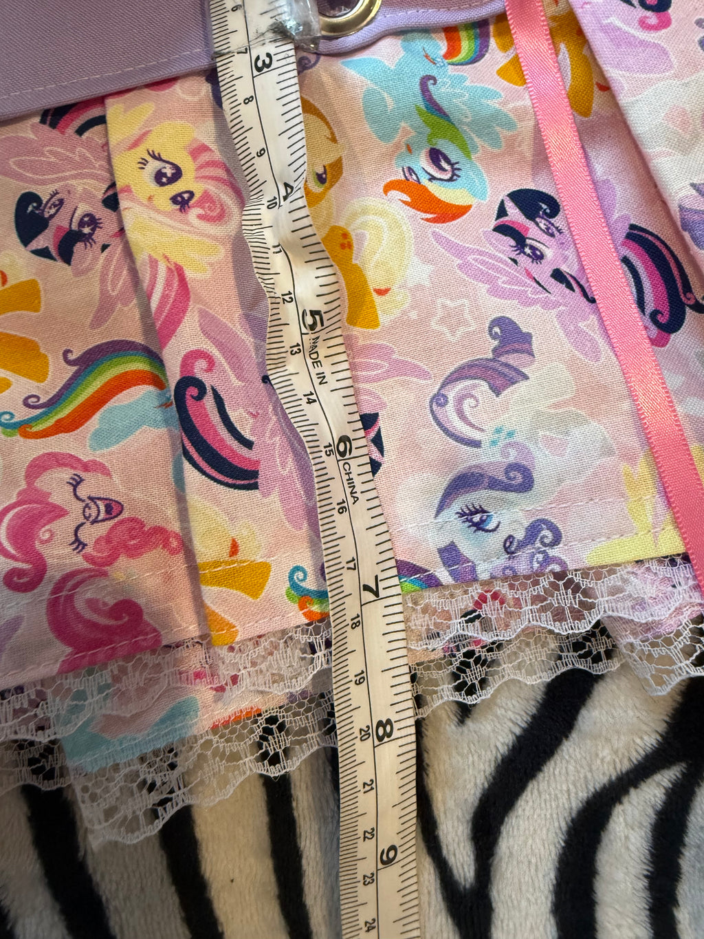 purple & pink mlp skirt size m