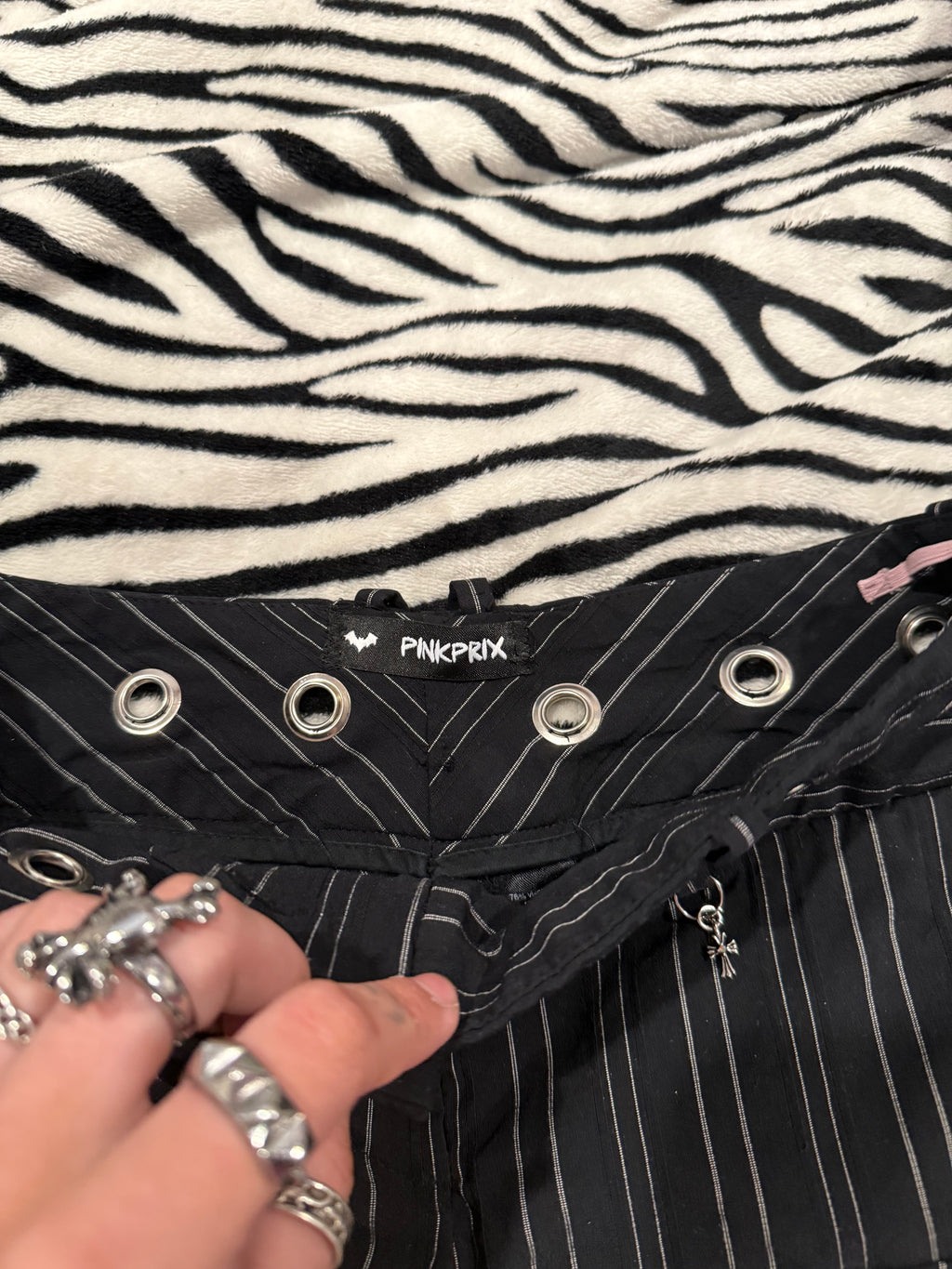 pinstripe micro shorts size xxs/xs