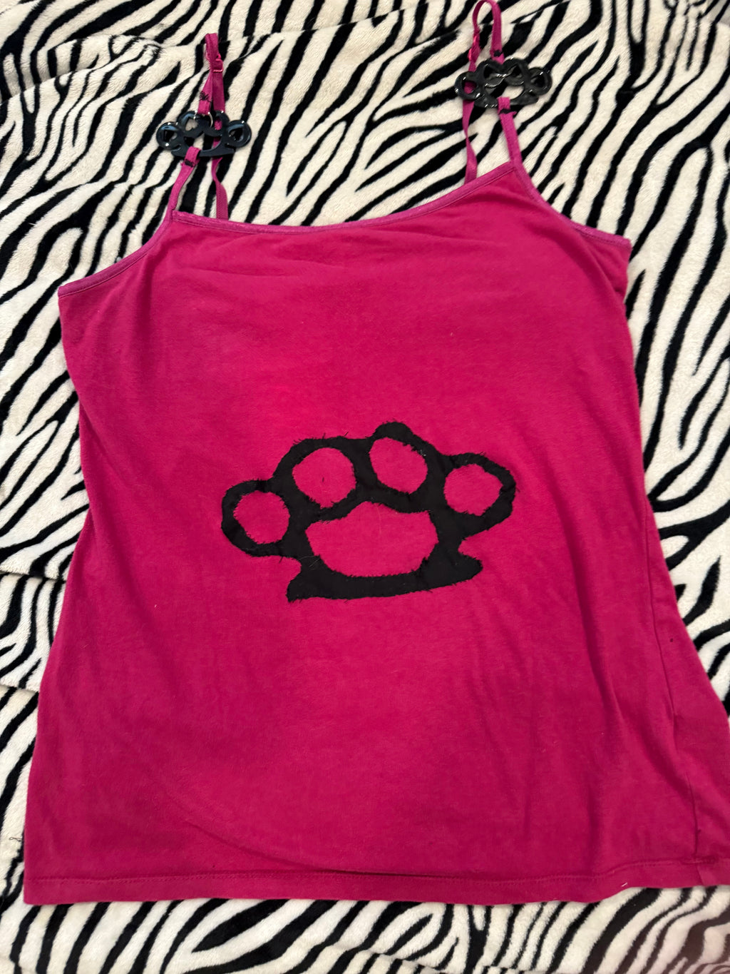 magenta brass knuckle top size m
