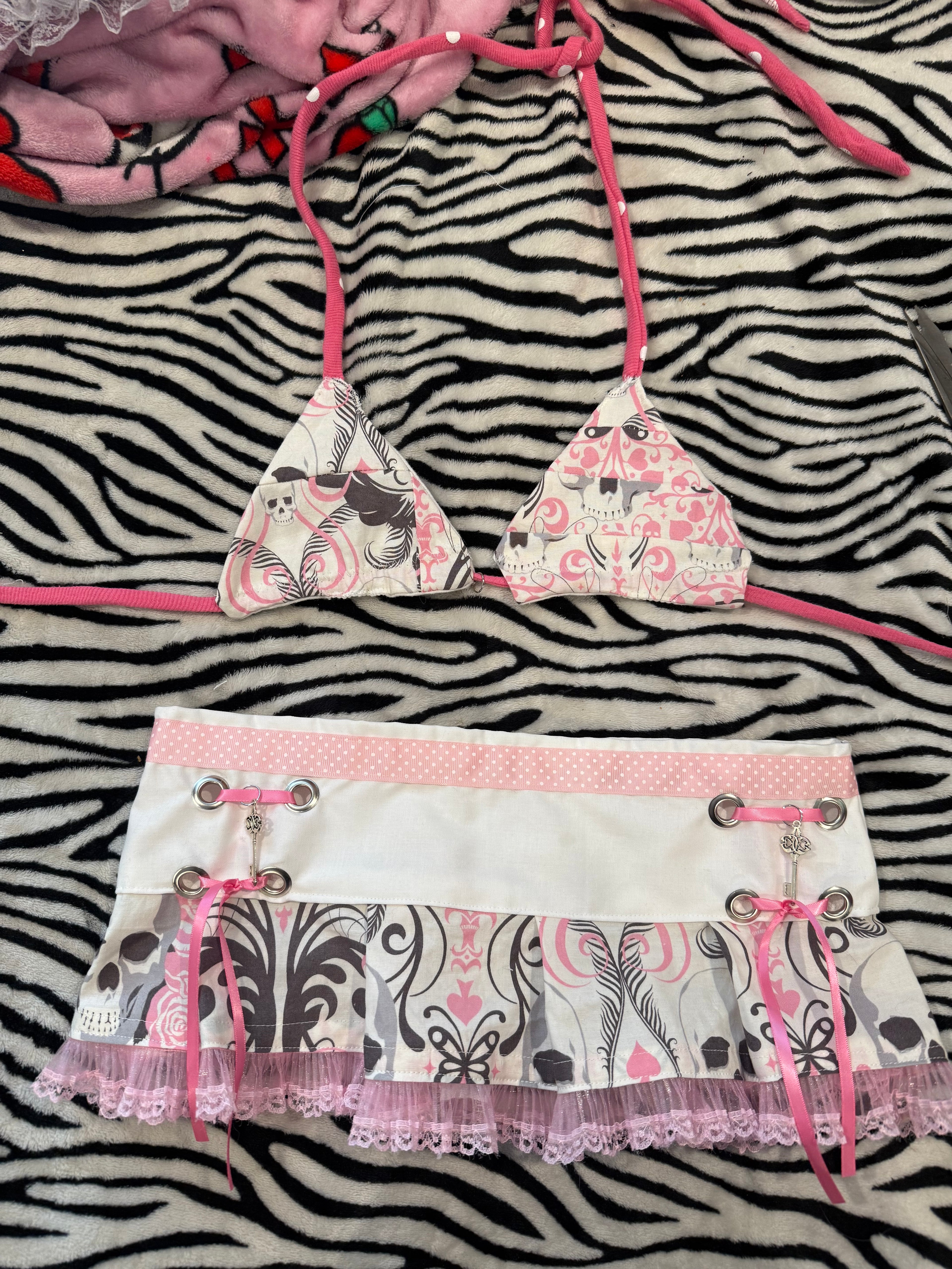 pastel skull rave set size xs