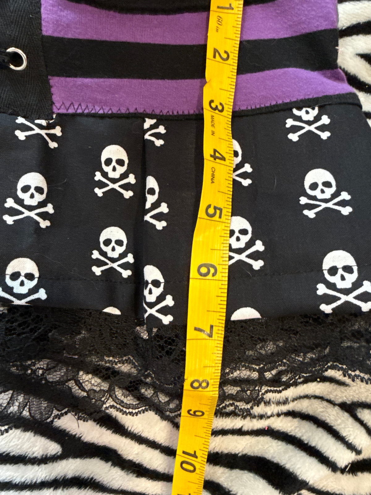purple & black skull set size s