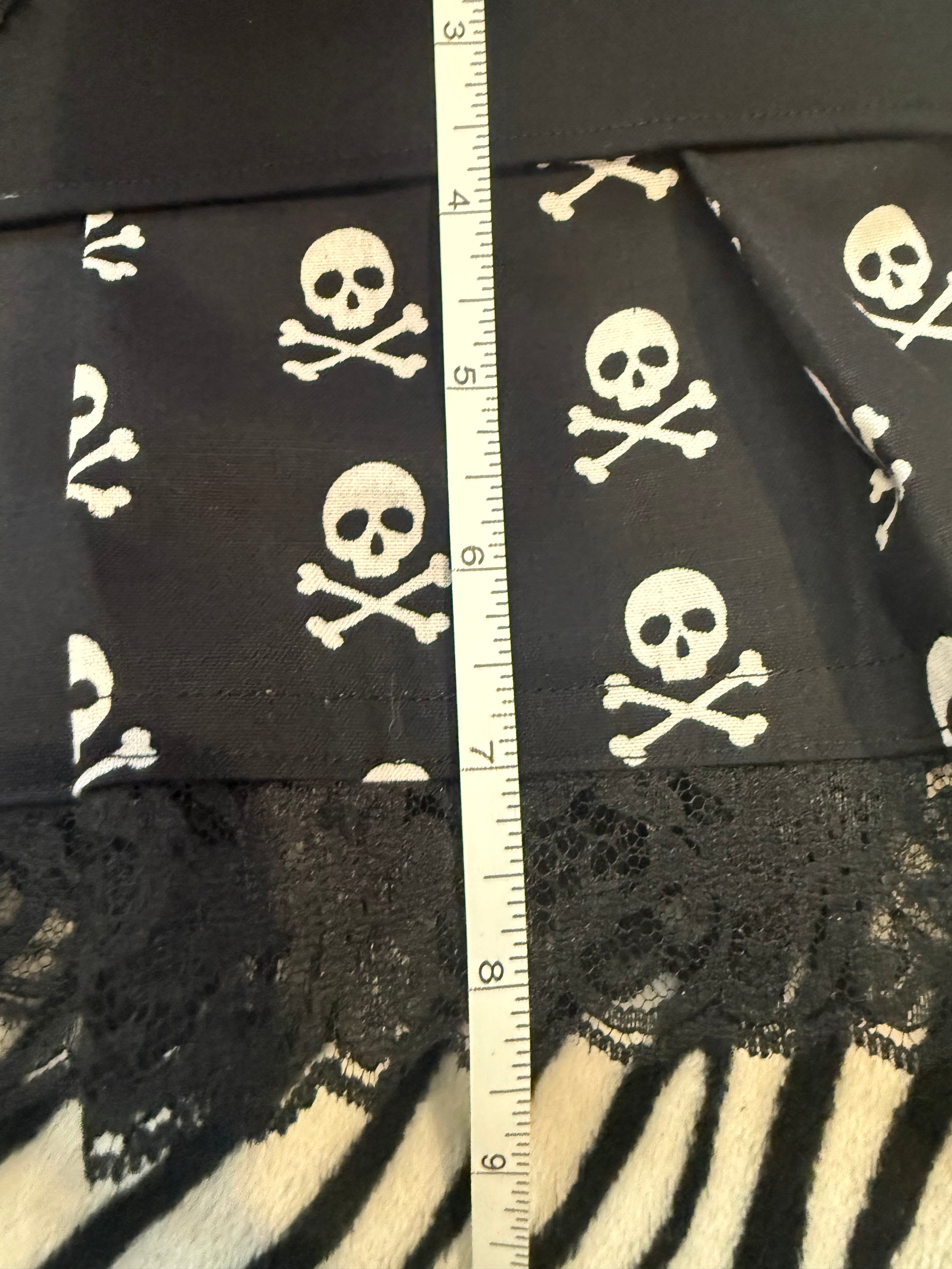lace up corset skull skirt size s