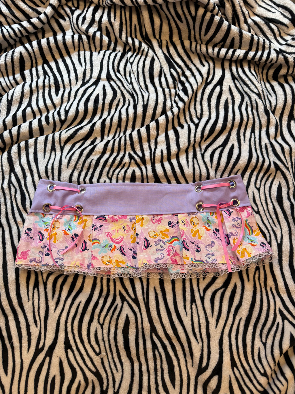 purple & pink mlp skirt size m