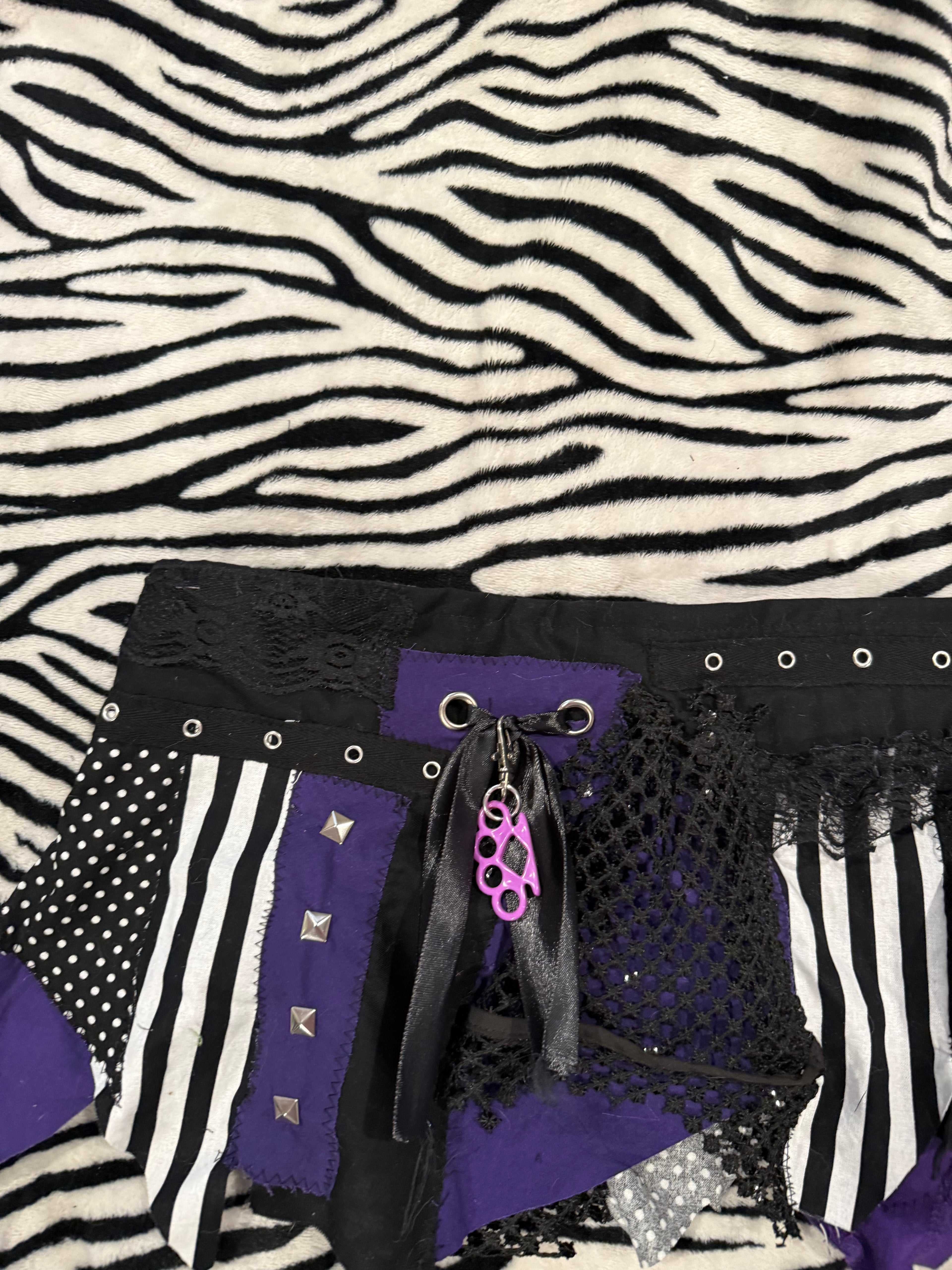 purple scrap skirt size xs/s