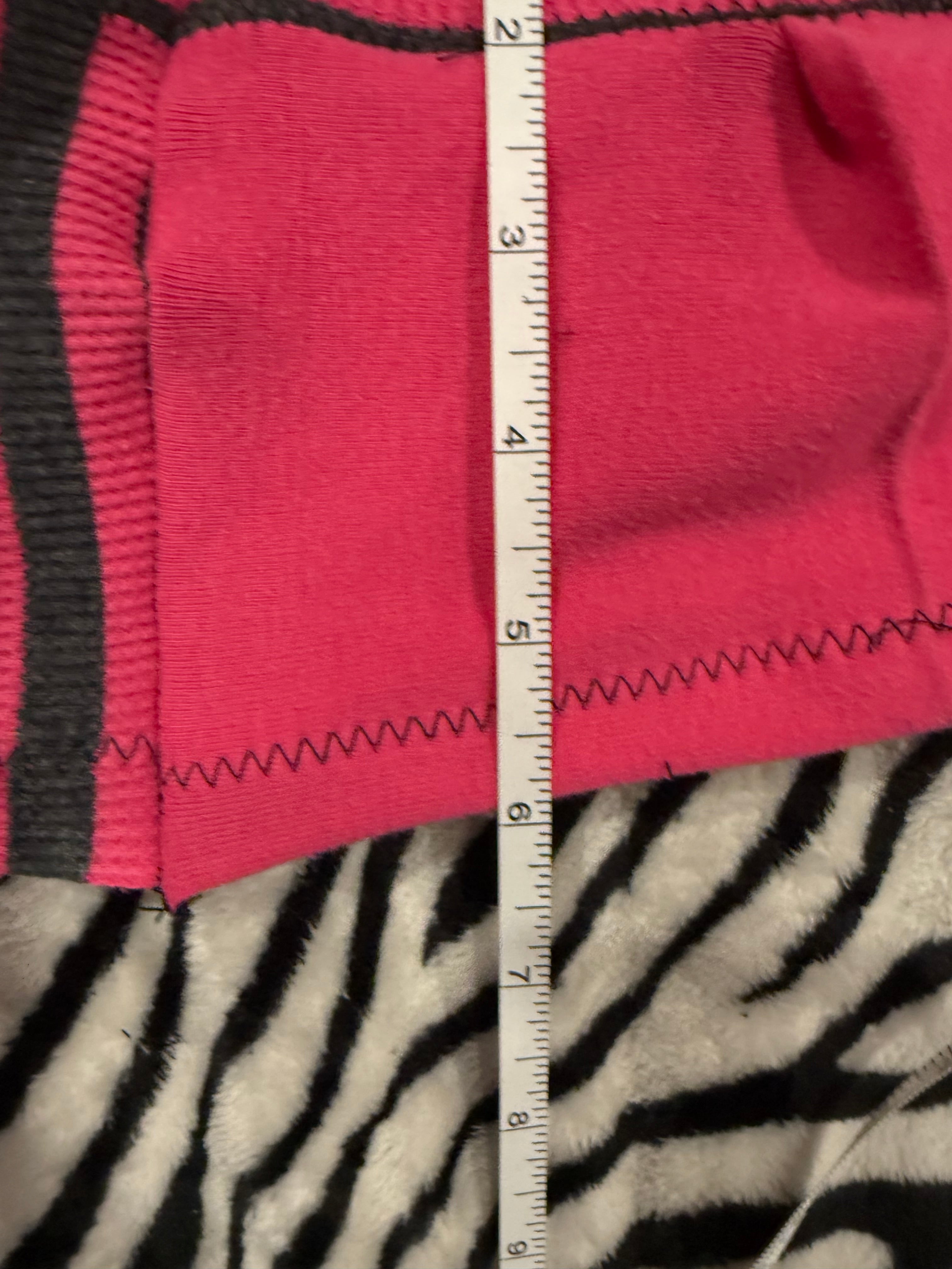 pink & grey striped rave set size m