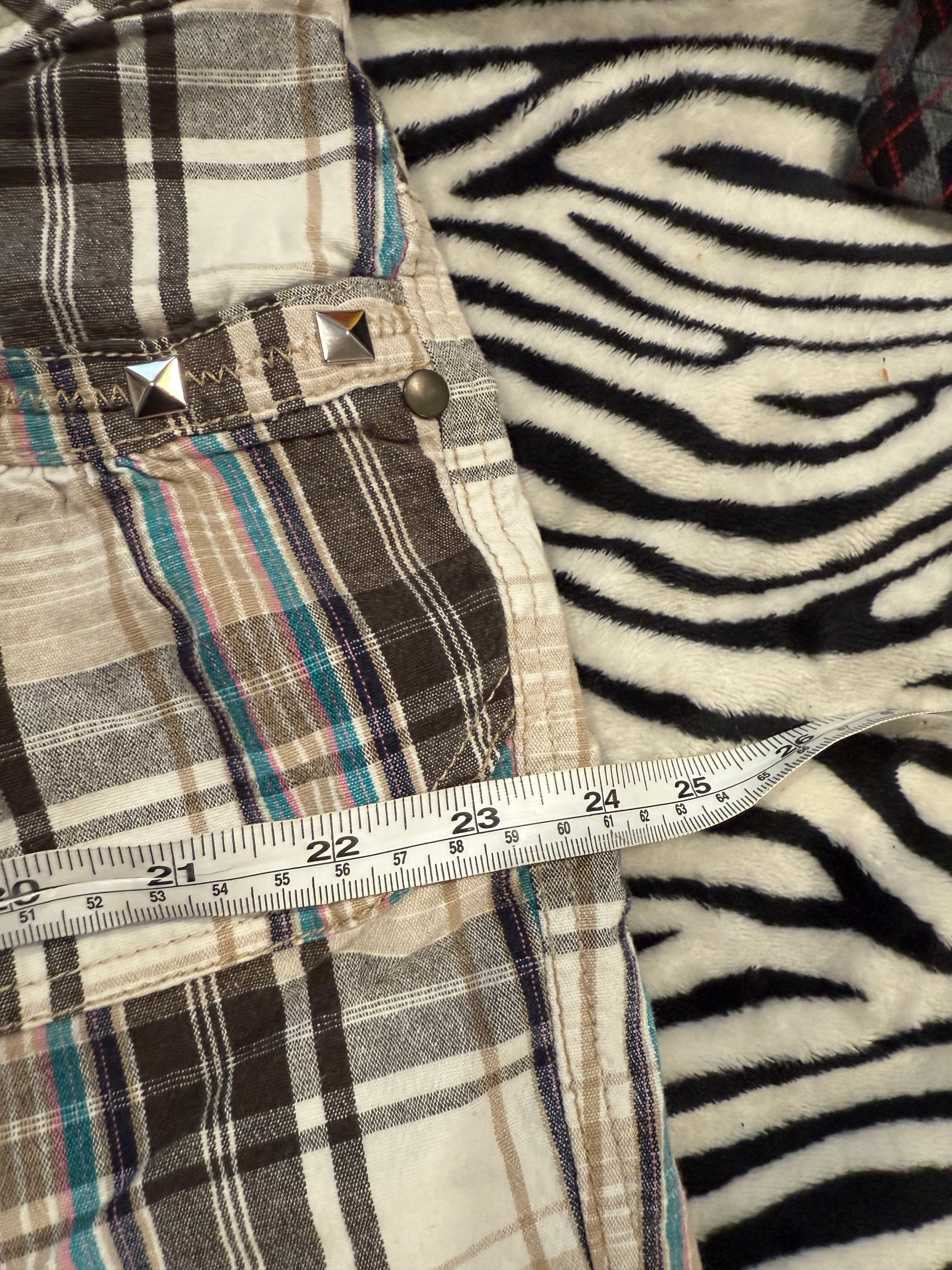plaid skull shorts size 2xl