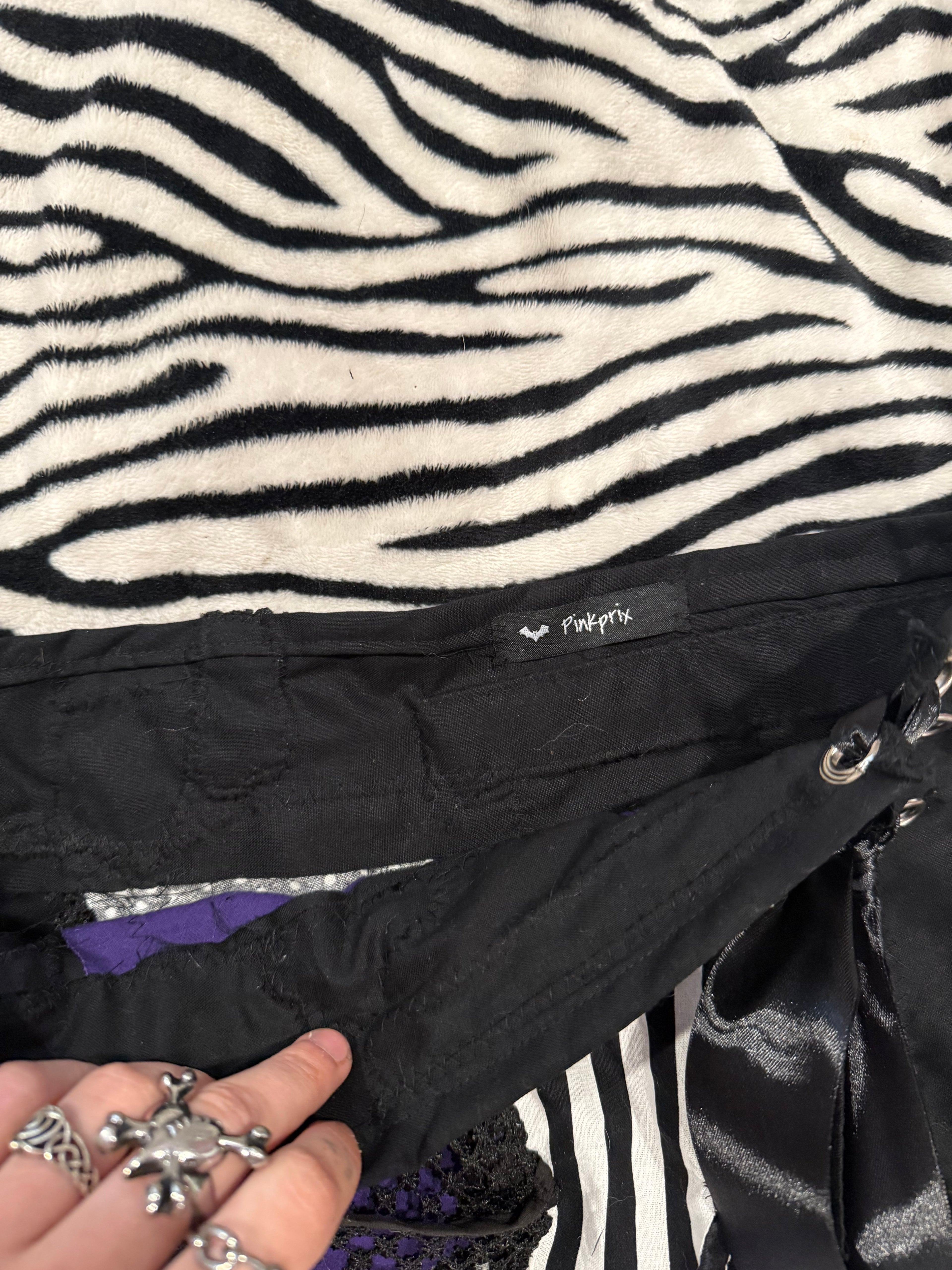 purple scrap skirt size xs/s